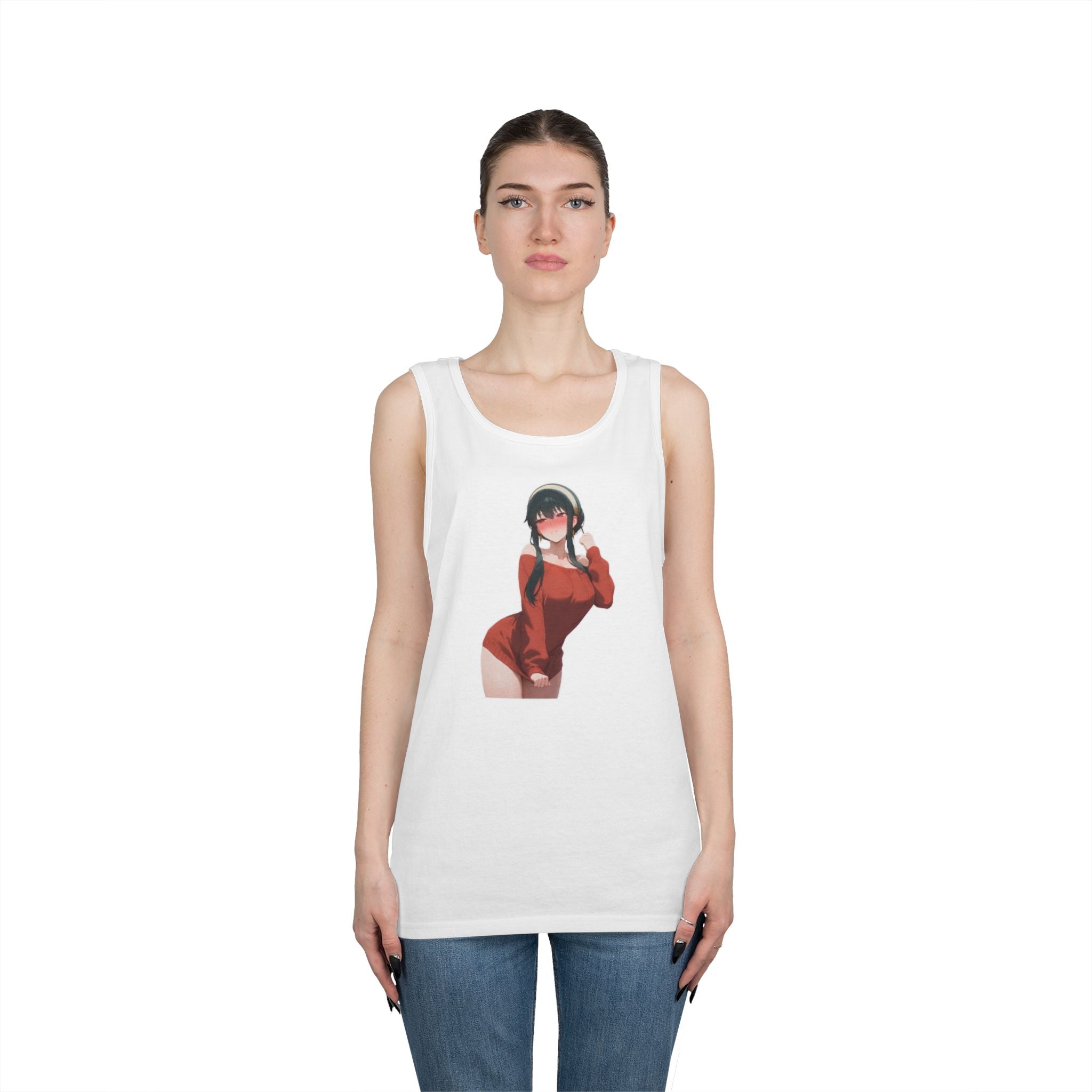 Yor Forger Blushing Waifu Heavy Cotton Tank Top