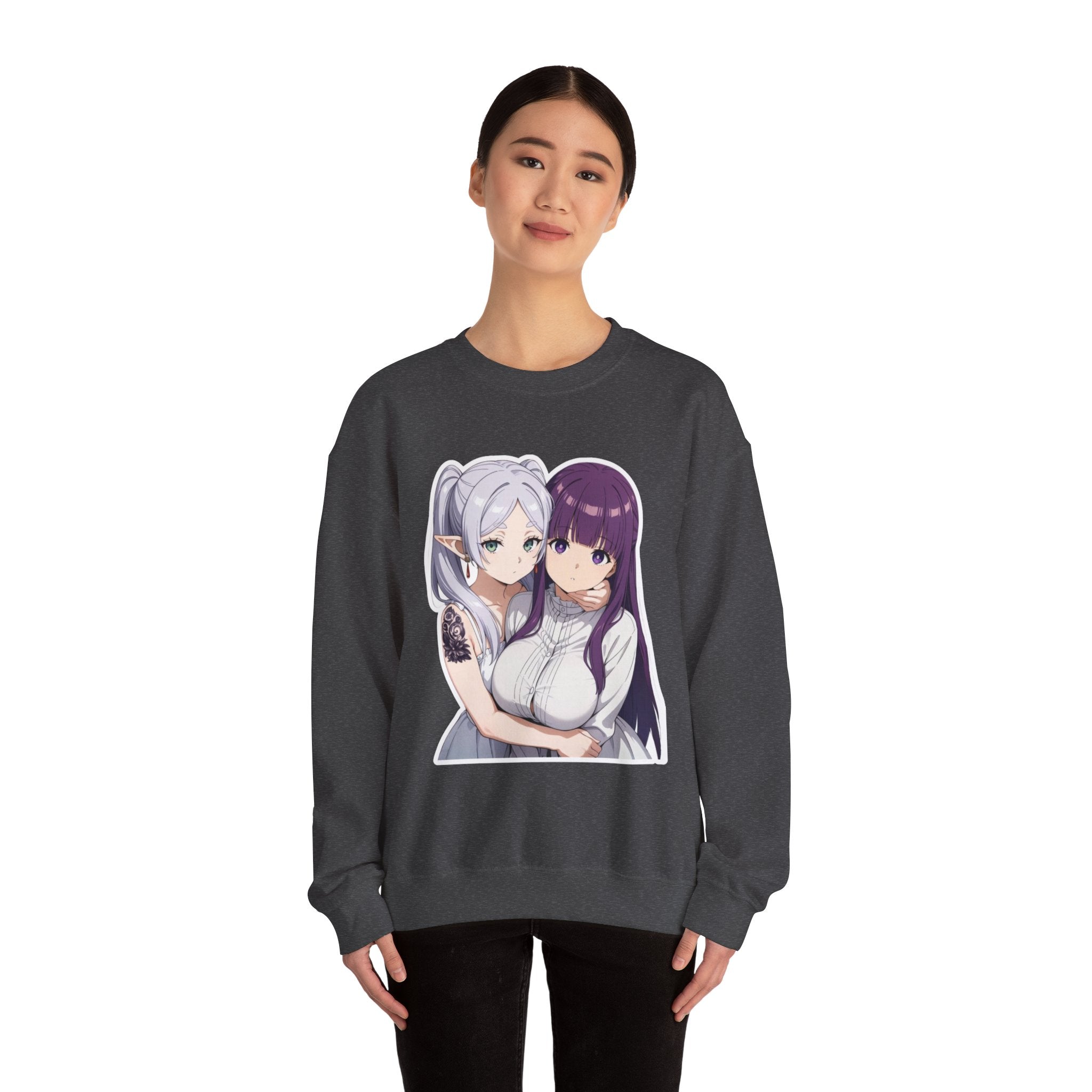 Fern x Frieren Waifu Unisex Heavy Blend™ Crewneck Sweatshirt
