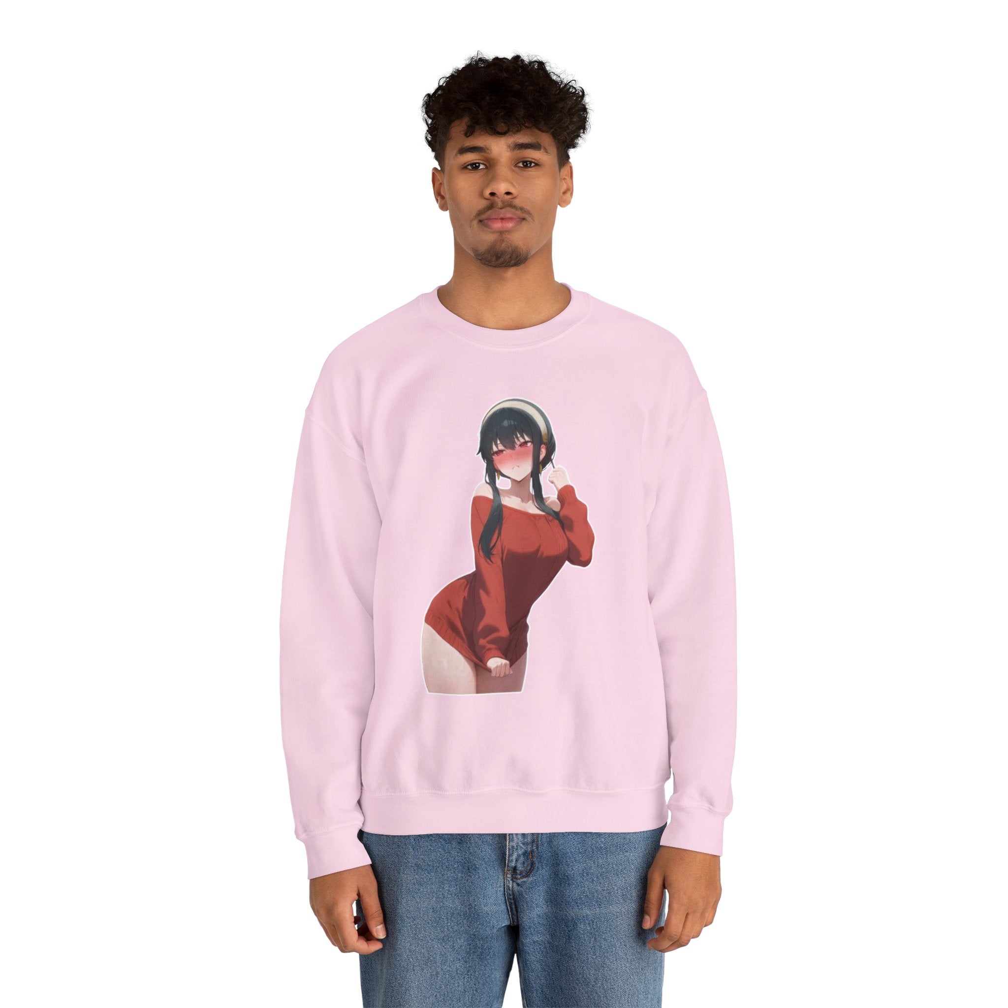 Yor Forger Blushing Waifu Unisex Heavy Blend™ Crewneck Sweatshirt