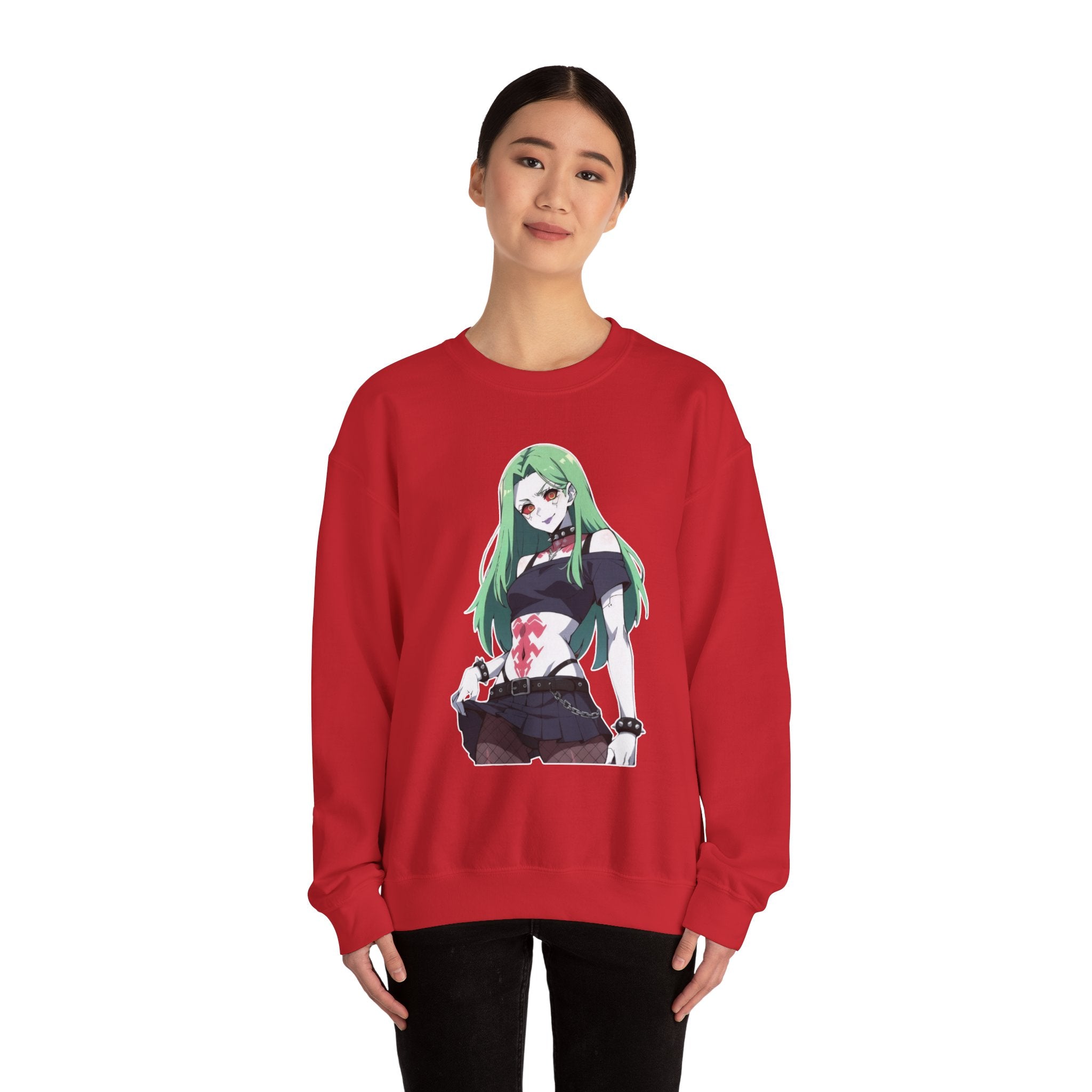 Rebecca Cyberpunk Futuristic Unisex Heavy Blend™ Crewneck Sweatshirt