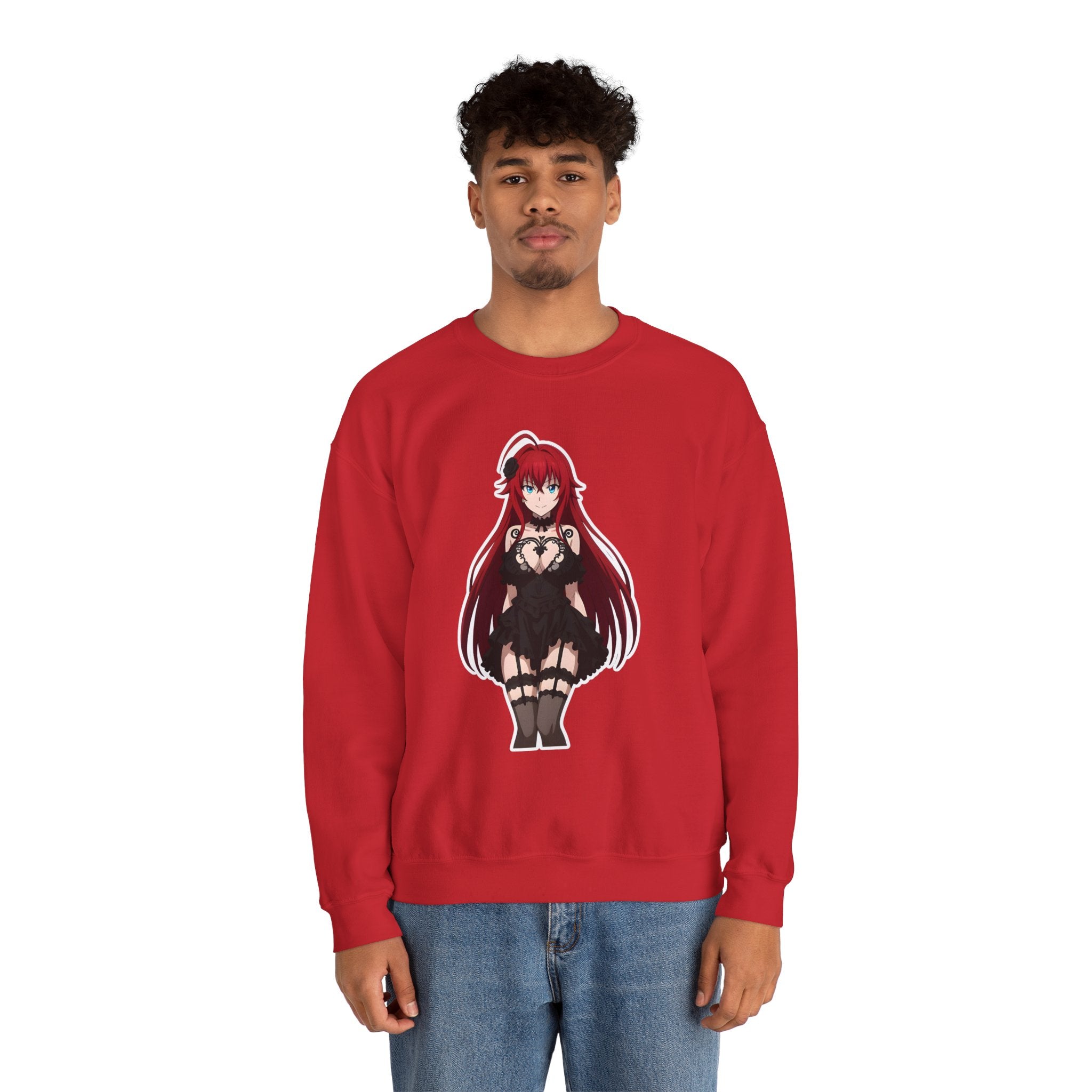 Rias Gremory Gothic Style Waifu Unisex Heavy Blend™ Crewneck Sweatshirt