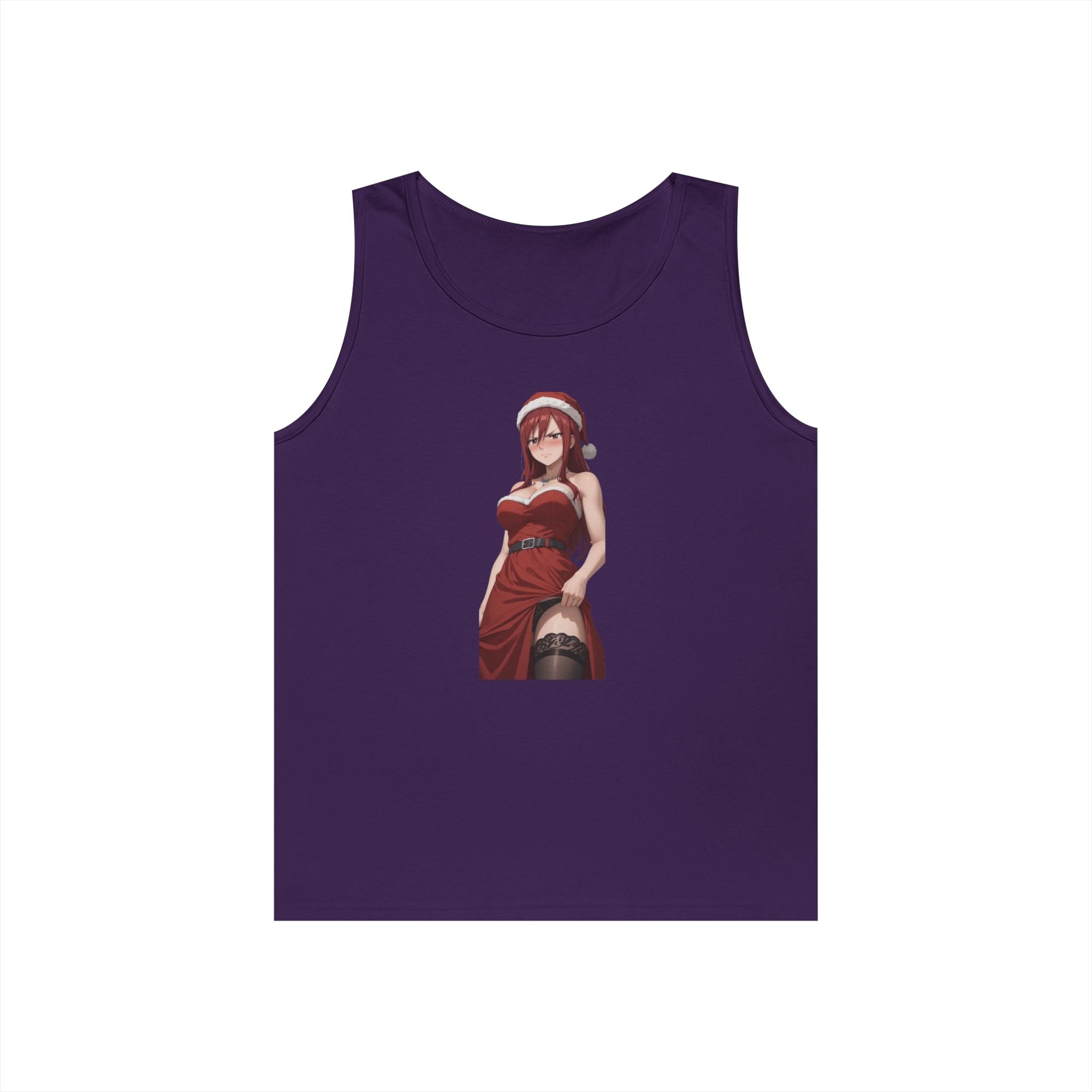Ezra Scarlet Christmas Themed Angry Anime Heavy Cotton Tank Top