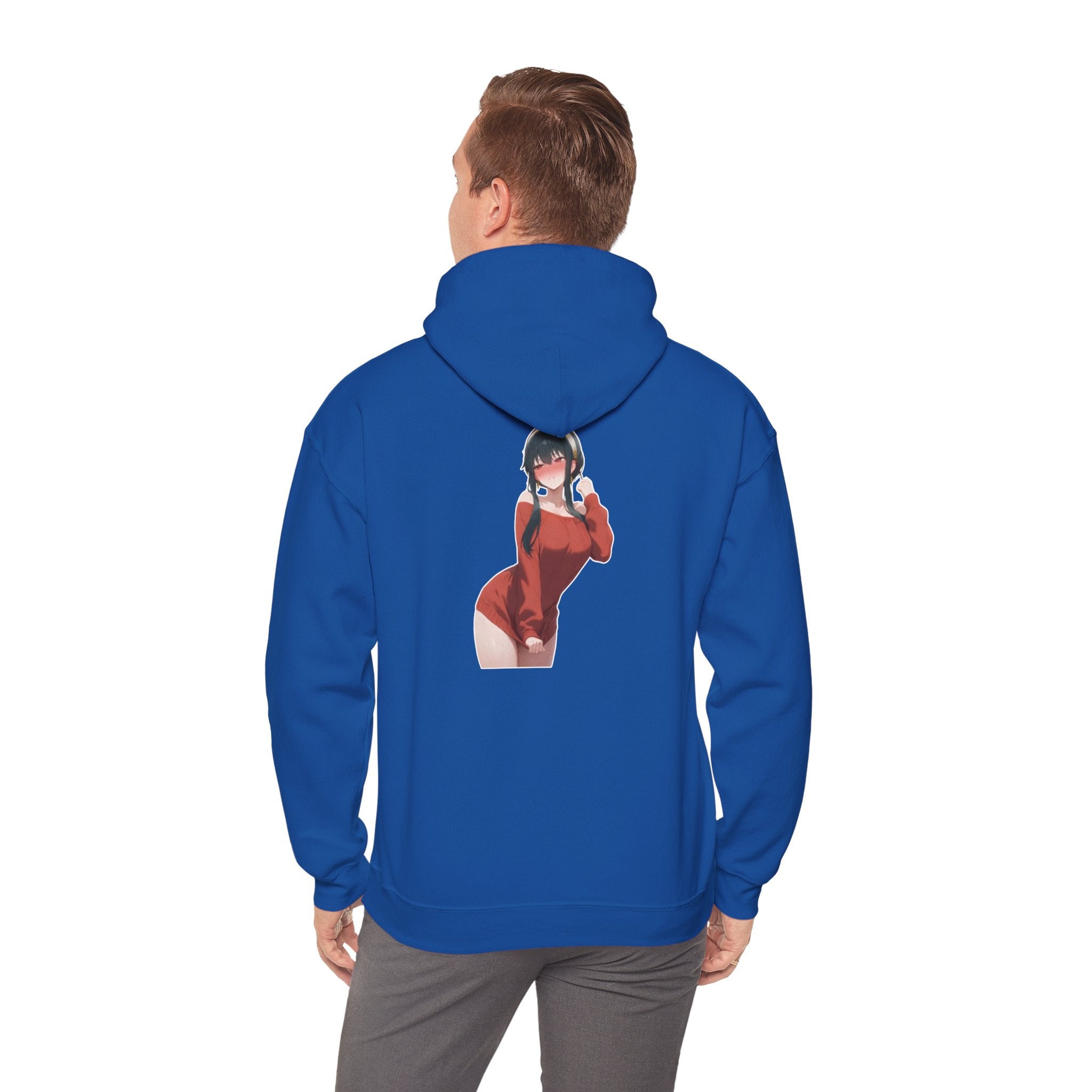 Yor Forger Blushing Waifu Unisex Heavy Blend™ Hooded Sweatshirt