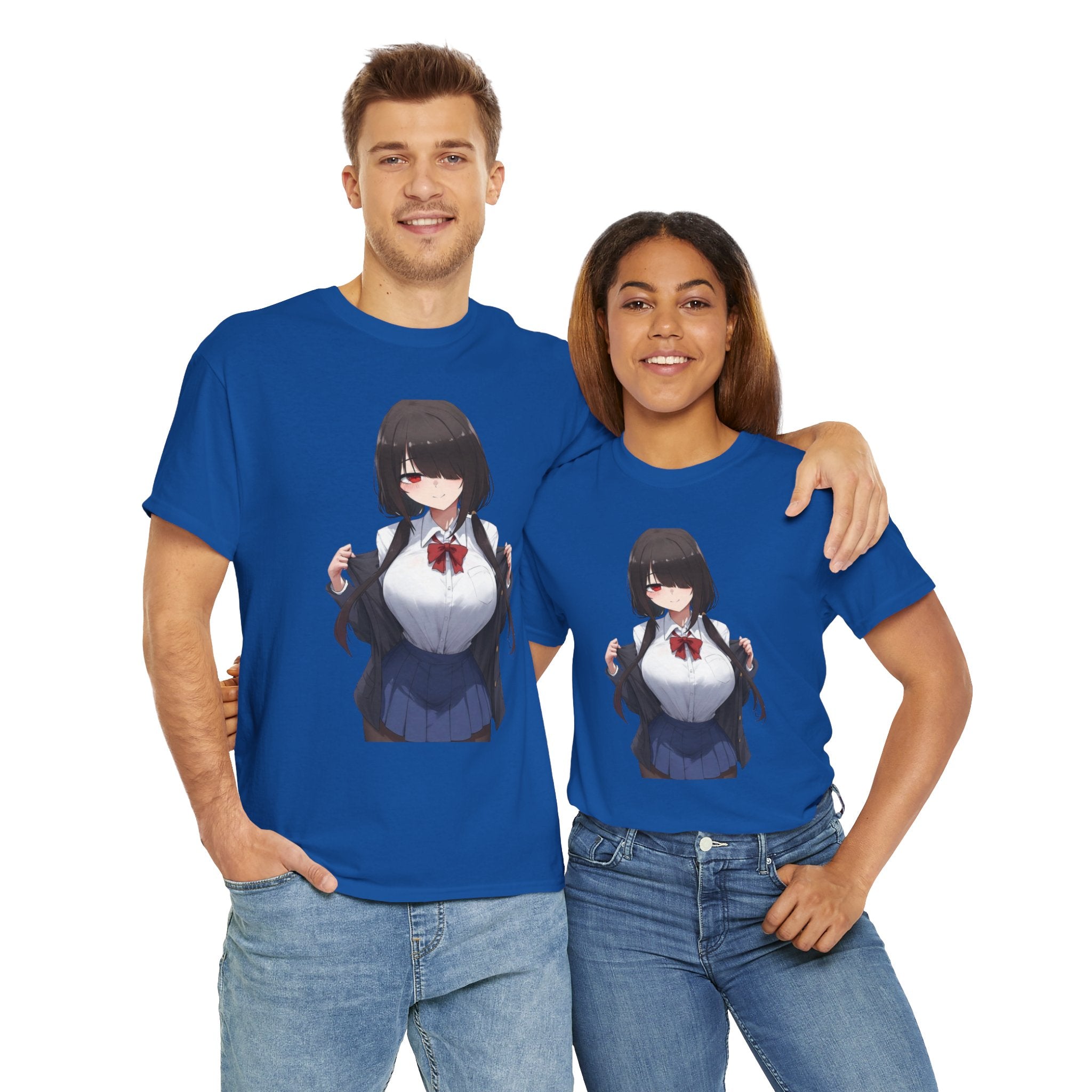 Tokisaki Kurum Schoolgirl Gothic Seductive Unisex Heavy Cotton Tee