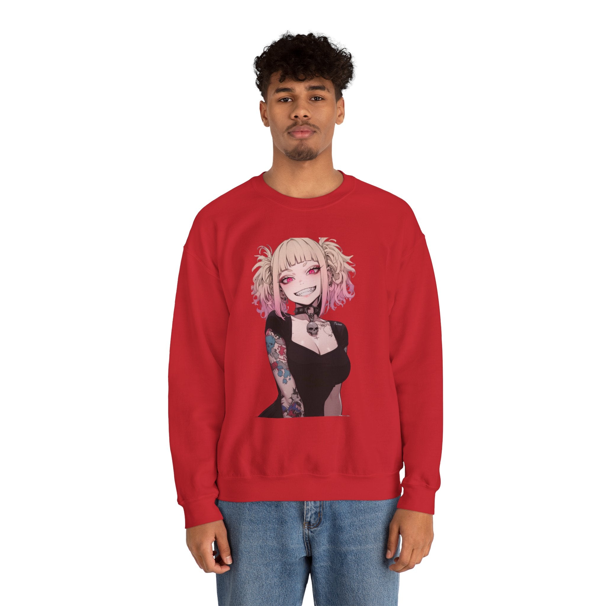 Gothic Himiko Toga Tattooed Crazy Unisex Heavy Blend™ Crewneck Sweatshirt