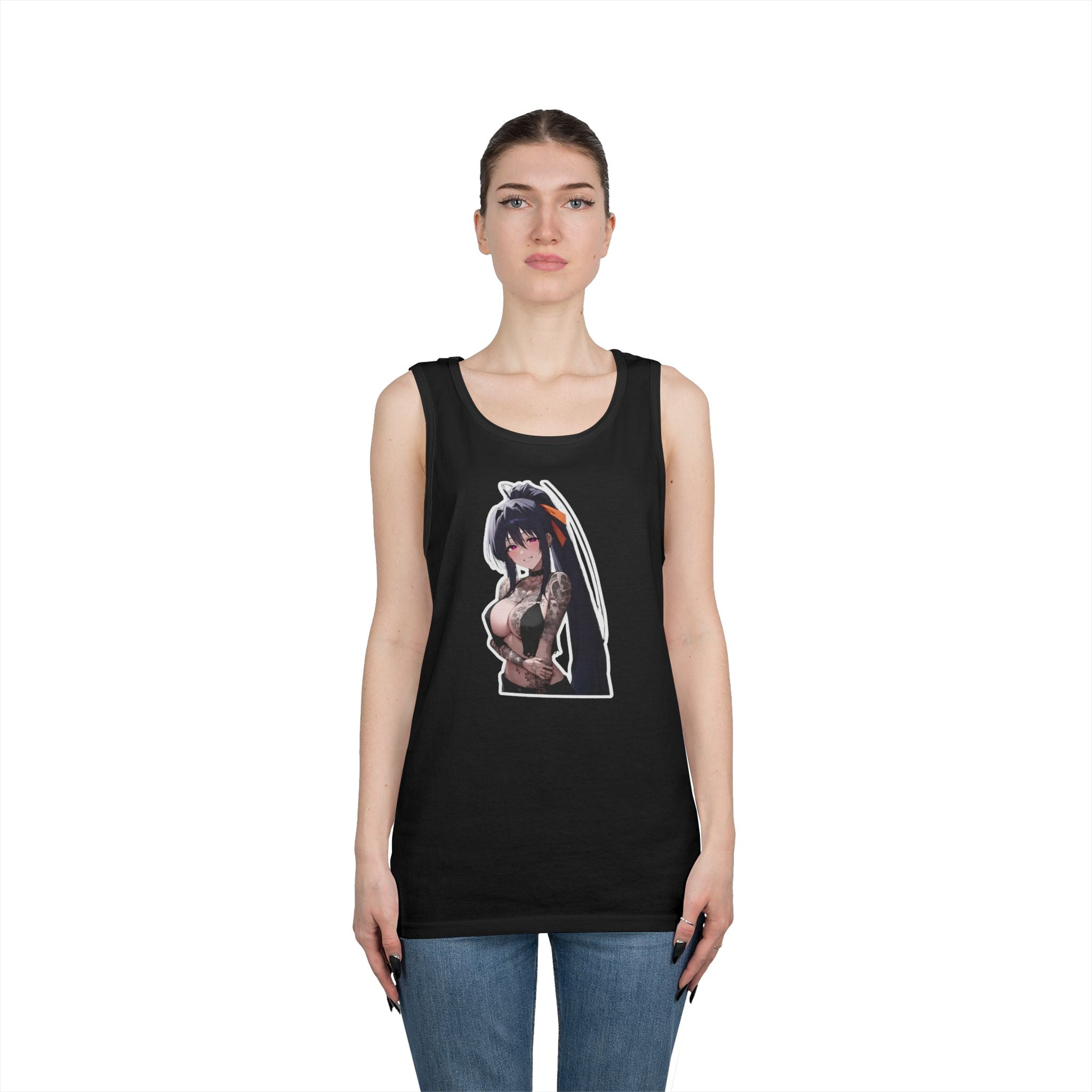Akeno Himejima Gothic Tattooed Heavy Cotton Tank Top