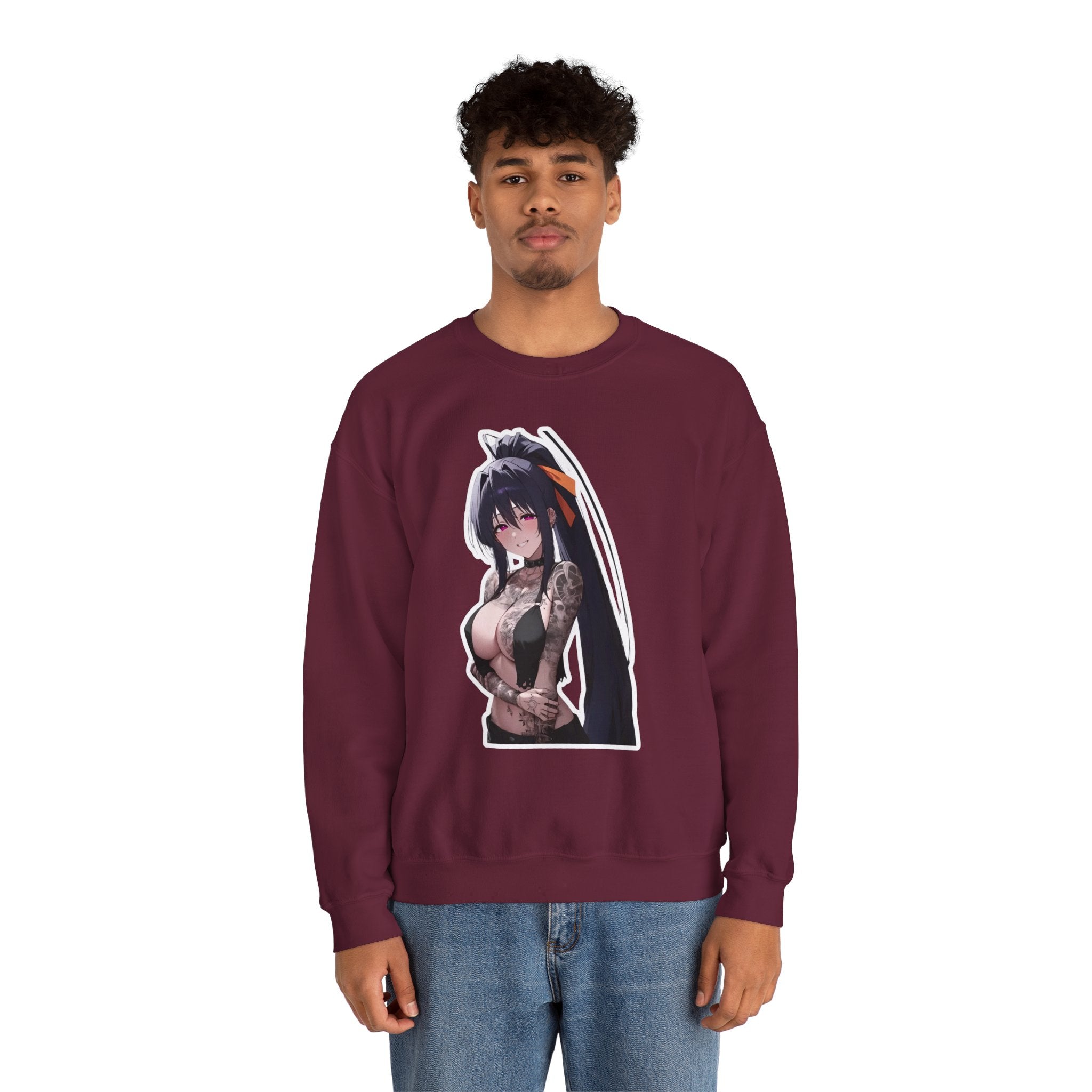 Akeno Himejima Gothic Tattooed Unisex Heavy Blend™ Crewneck Sweatshirt