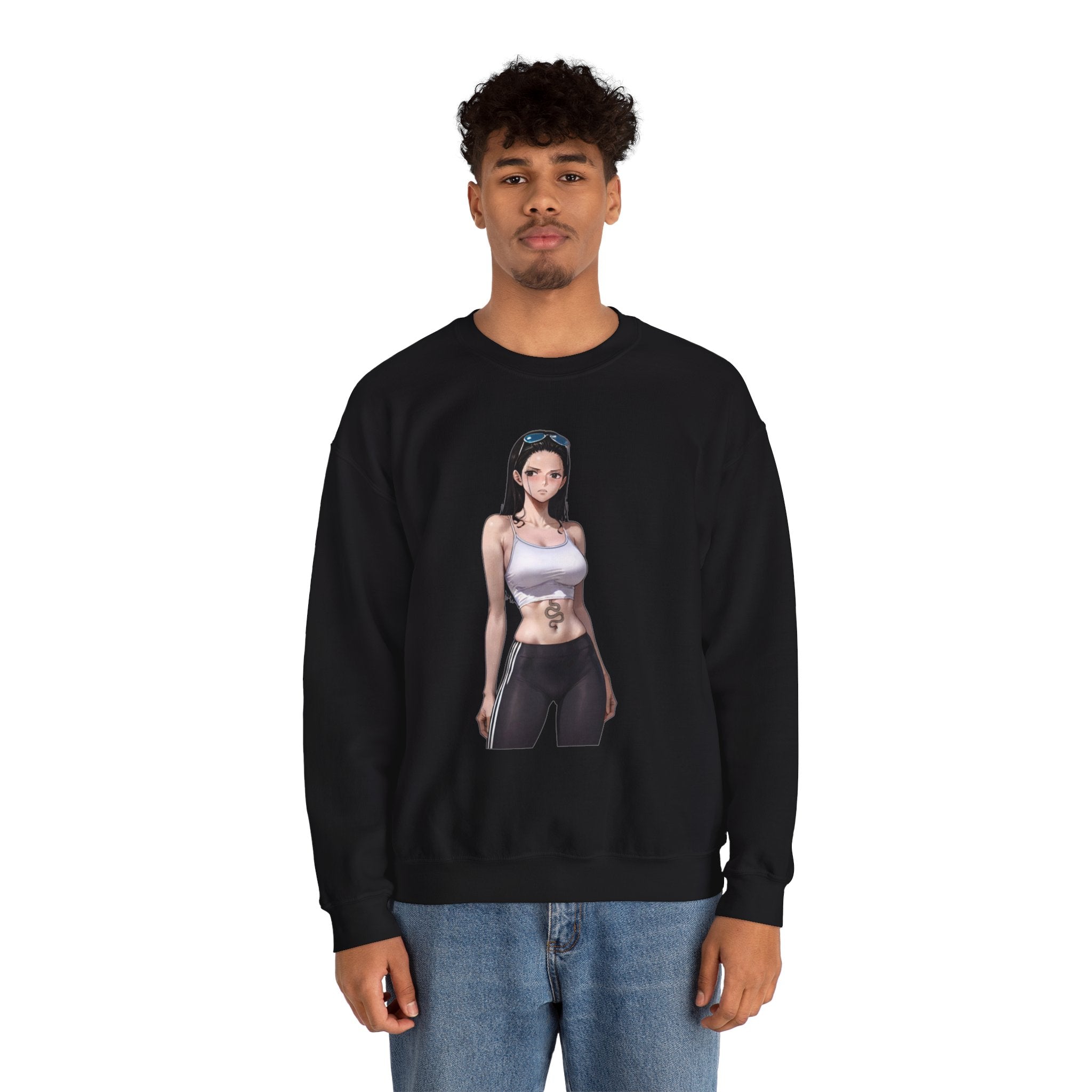 Copy of Nico Robin Catgirl Casual Anime Unisex Heavy Blend™ Crewneck Sweatshirt