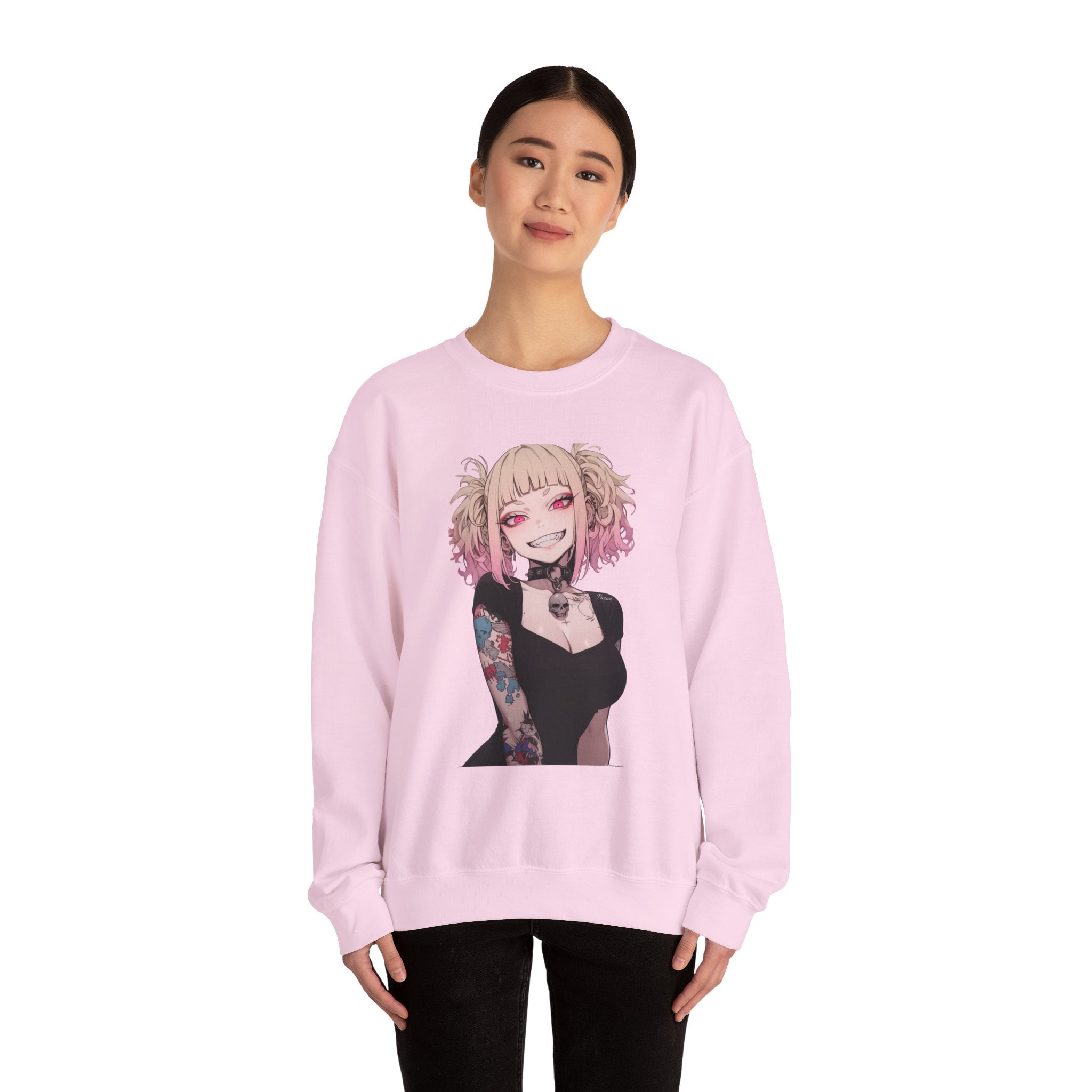 Gothic Himiko Toga Tattooed Crazy Unisex Heavy Blend™ Crewneck Sweatshirt