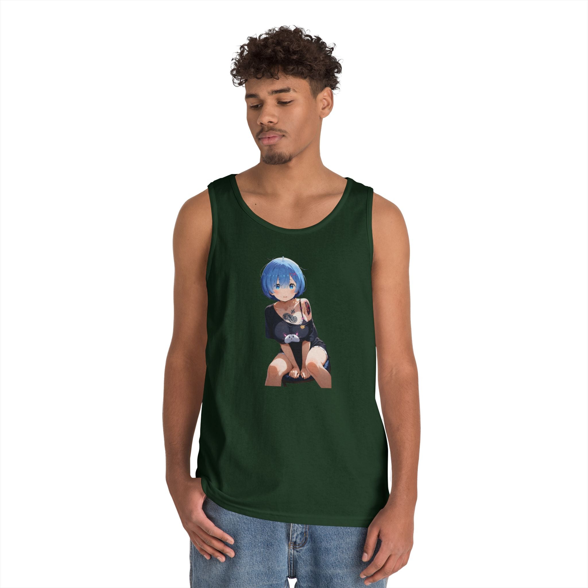Sexy Rem Tattooed Heavy Cotton Tank Top