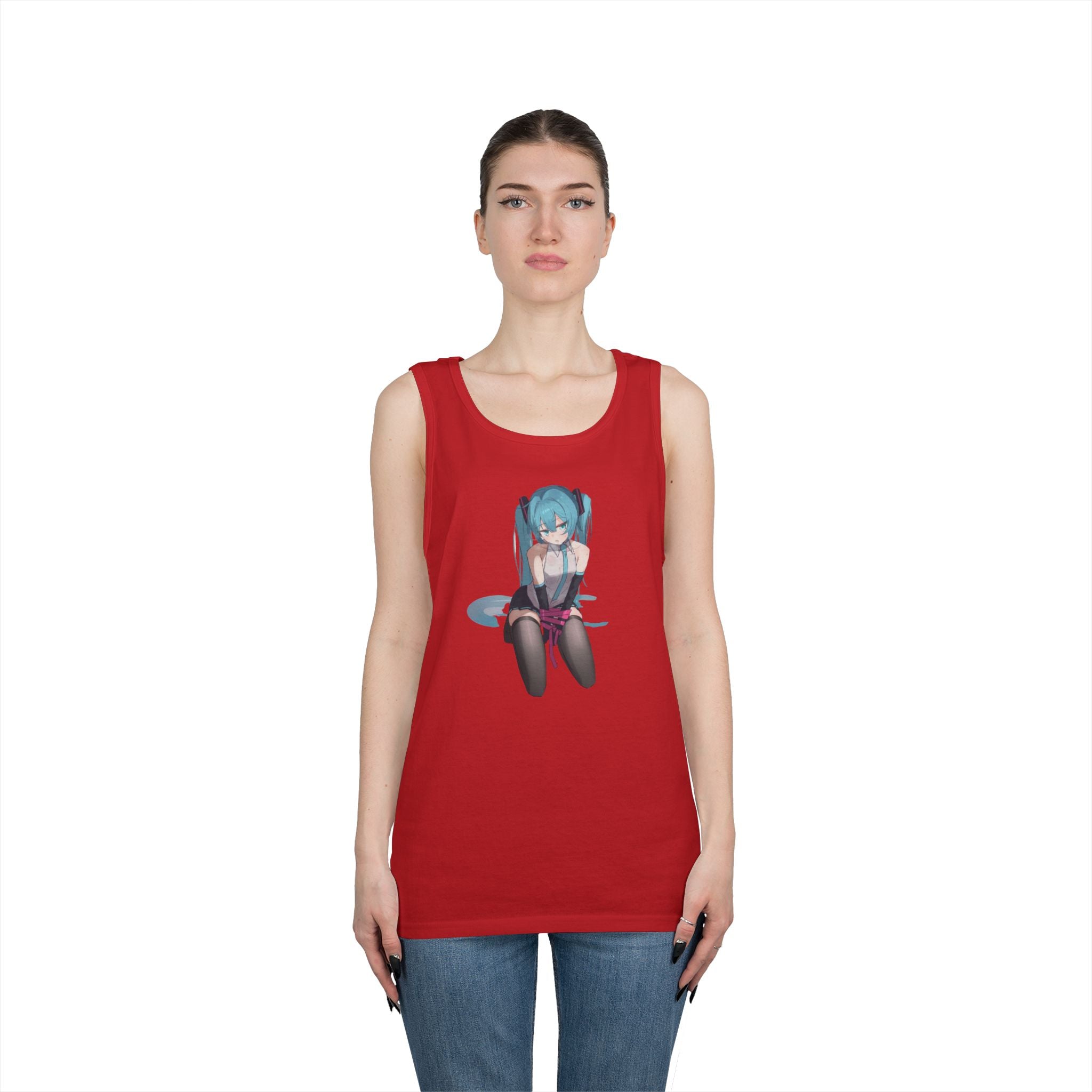 Hatsune Miku Bound Cute Anime Heavy Cotton Tank Top