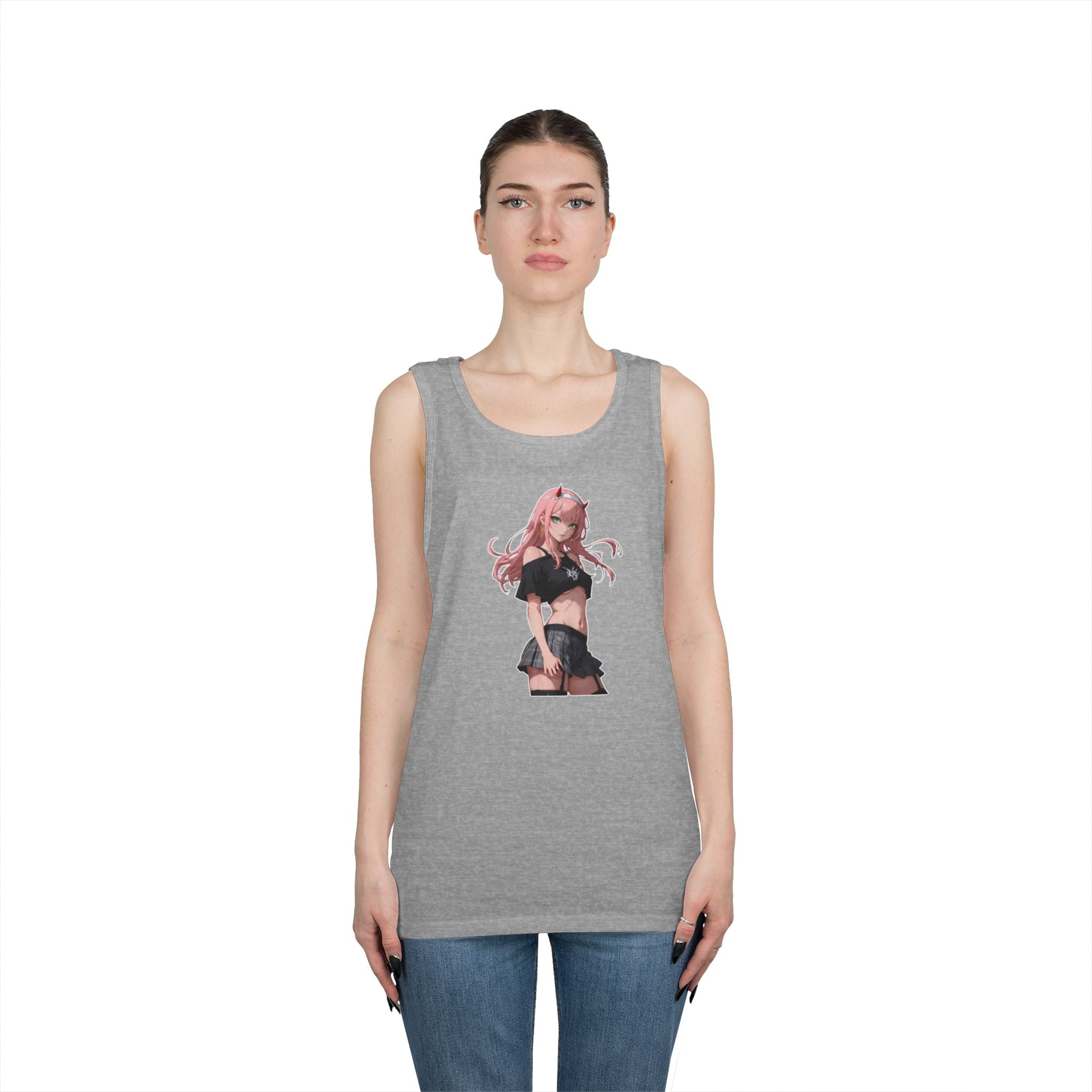 Zero Two Streetwear Style Heavy Cotton Tank Top