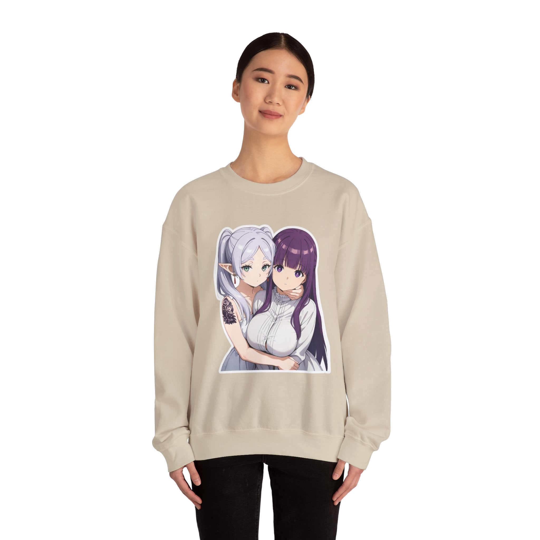 Fern x Frieren Waifu Unisex Heavy Blend™ Crewneck Sweatshirt