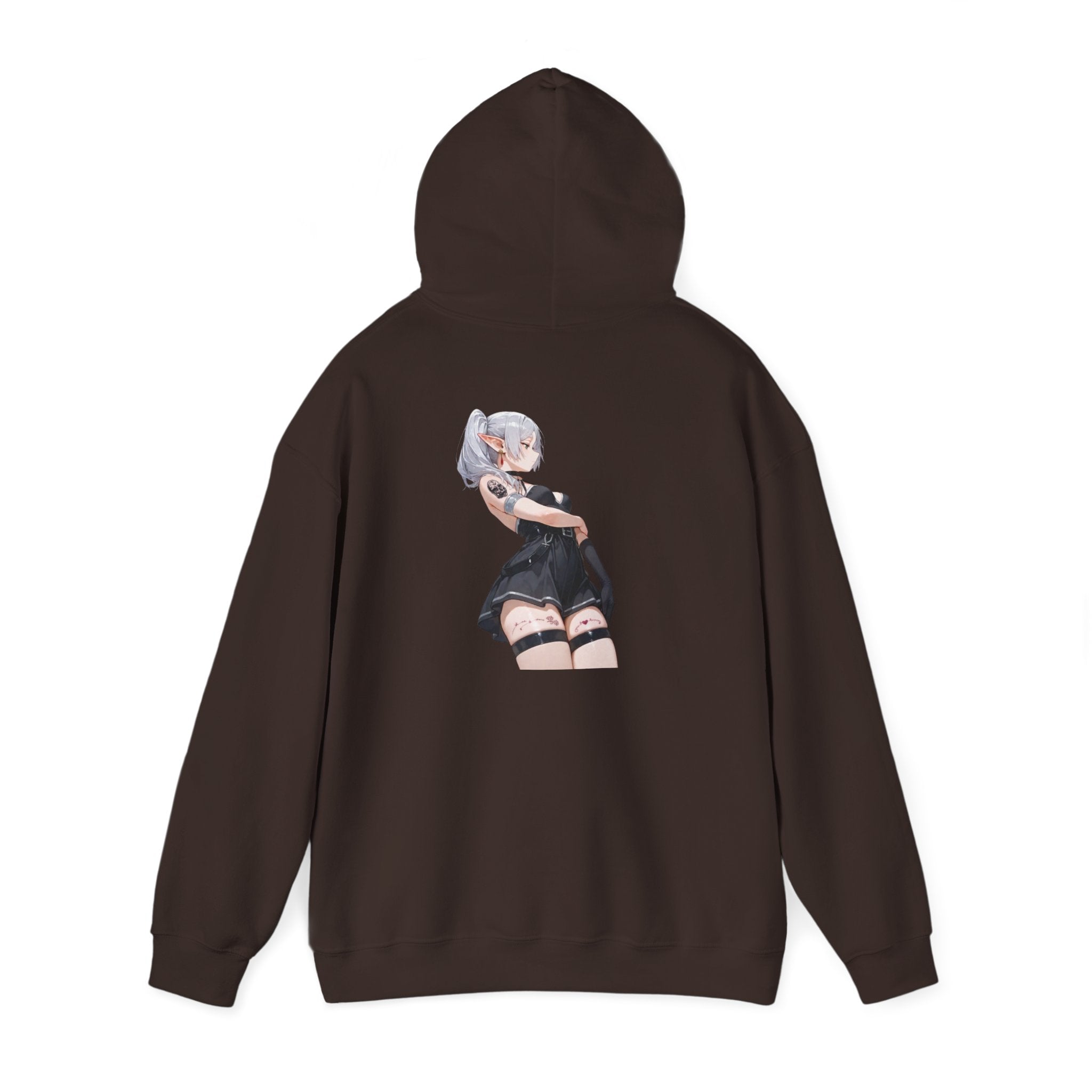 Sexy Frieren Tattooed Black Outfit Unisex Heavy Blend™ Hooded Sweatshirt