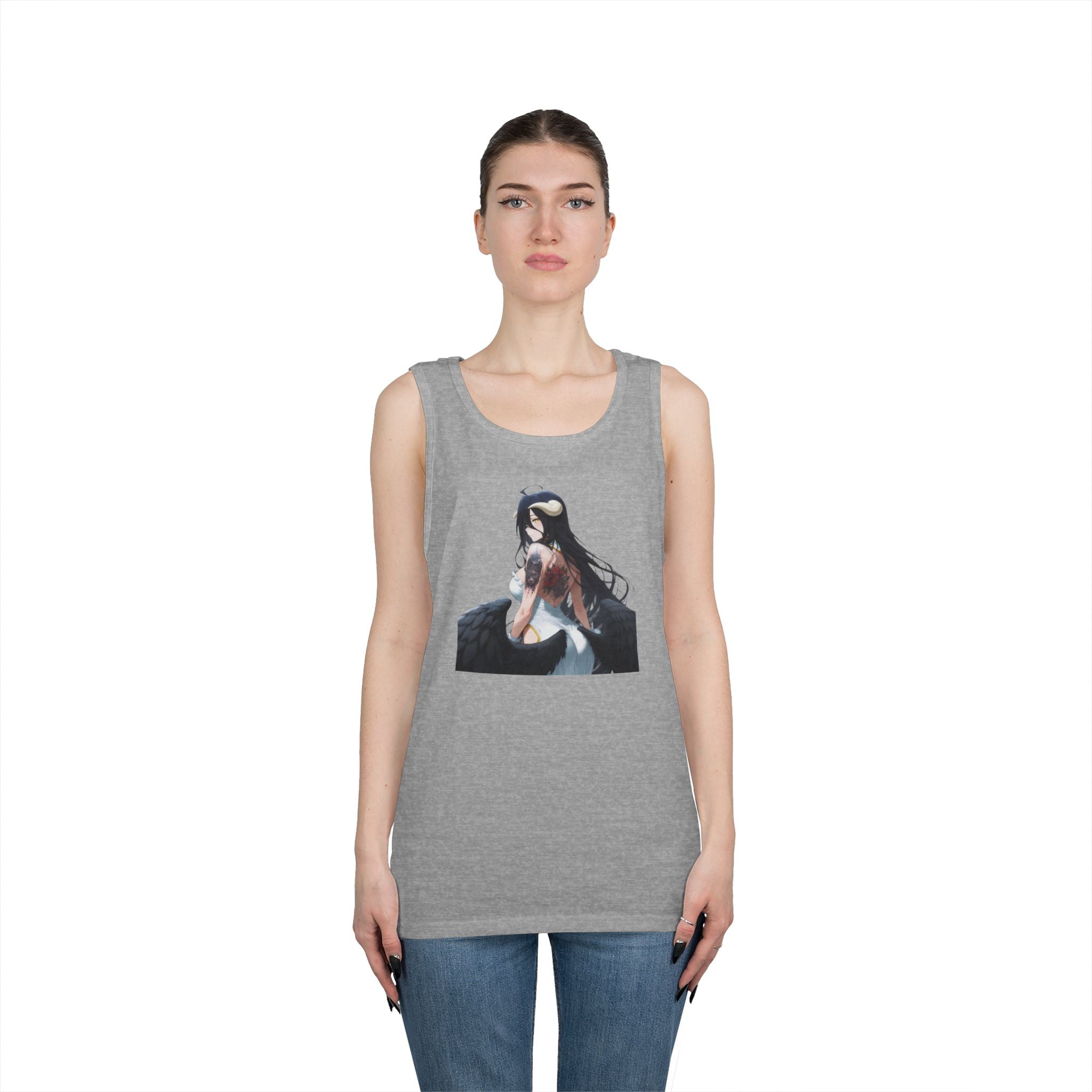 Gothic Albedo Overlord Waifu Heavy Cotton Tank Top