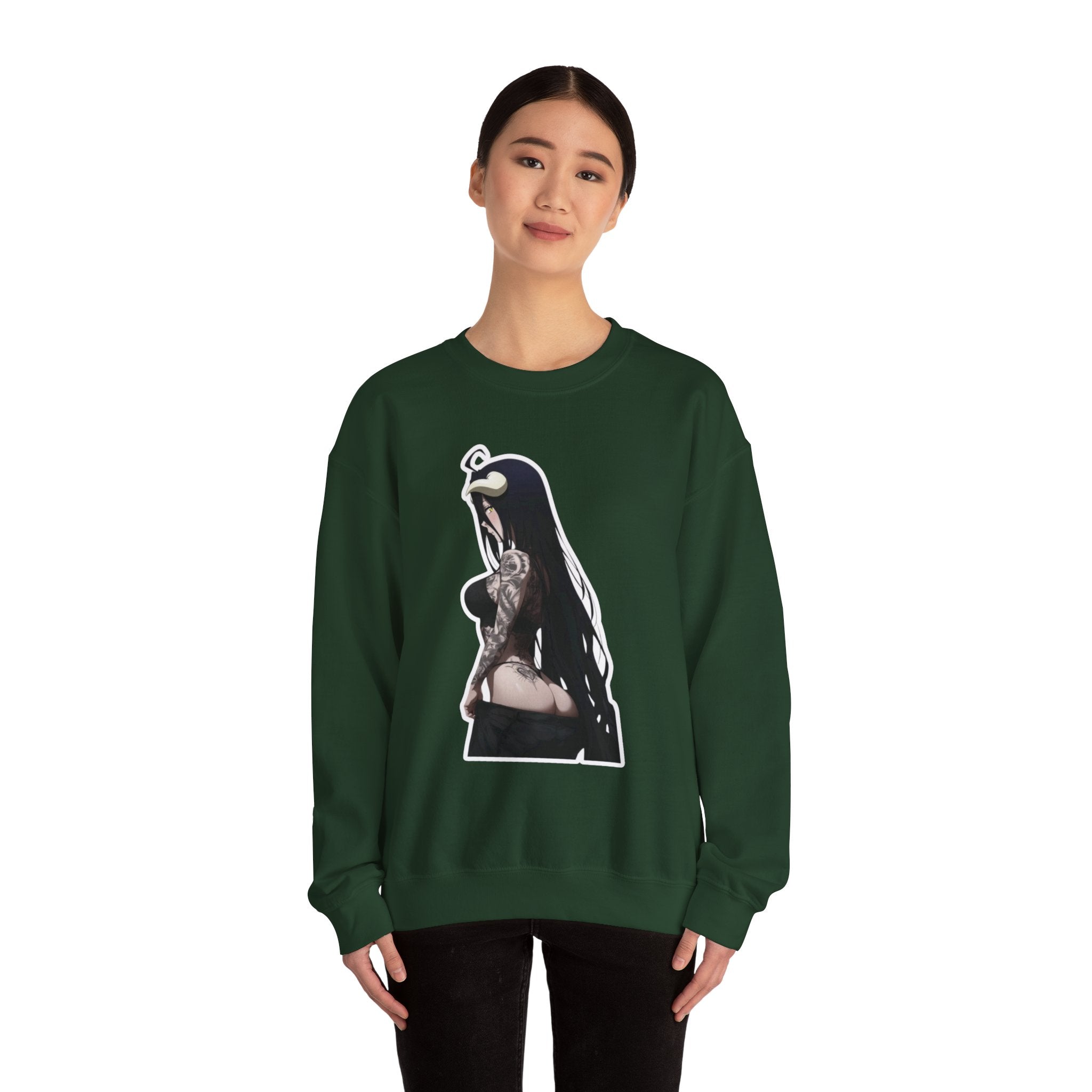 Albedo From Overlord Gothic Tattooed Unisex Heavy Blend™ Crewneck Sweatshirt