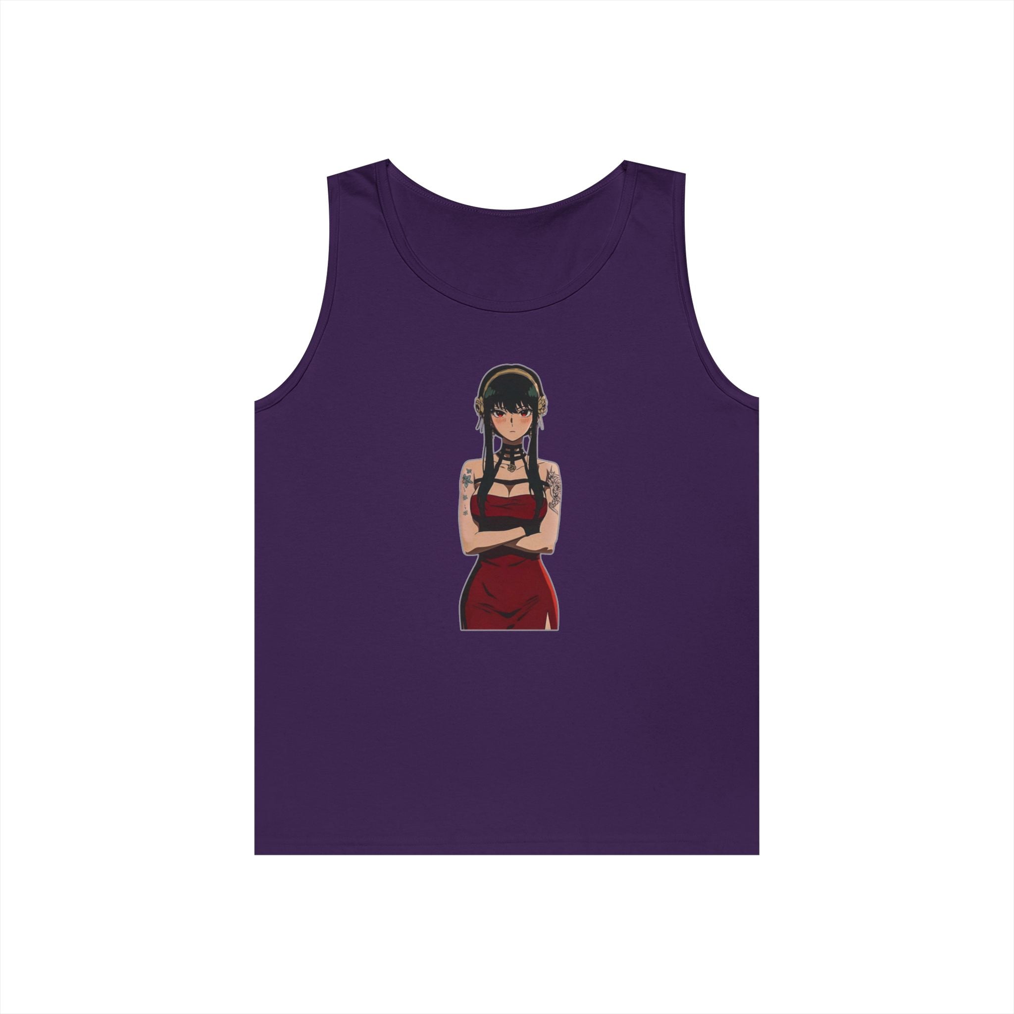 Yor Forger Elegant Tattooed Anime Heavy Cotton Tank Top