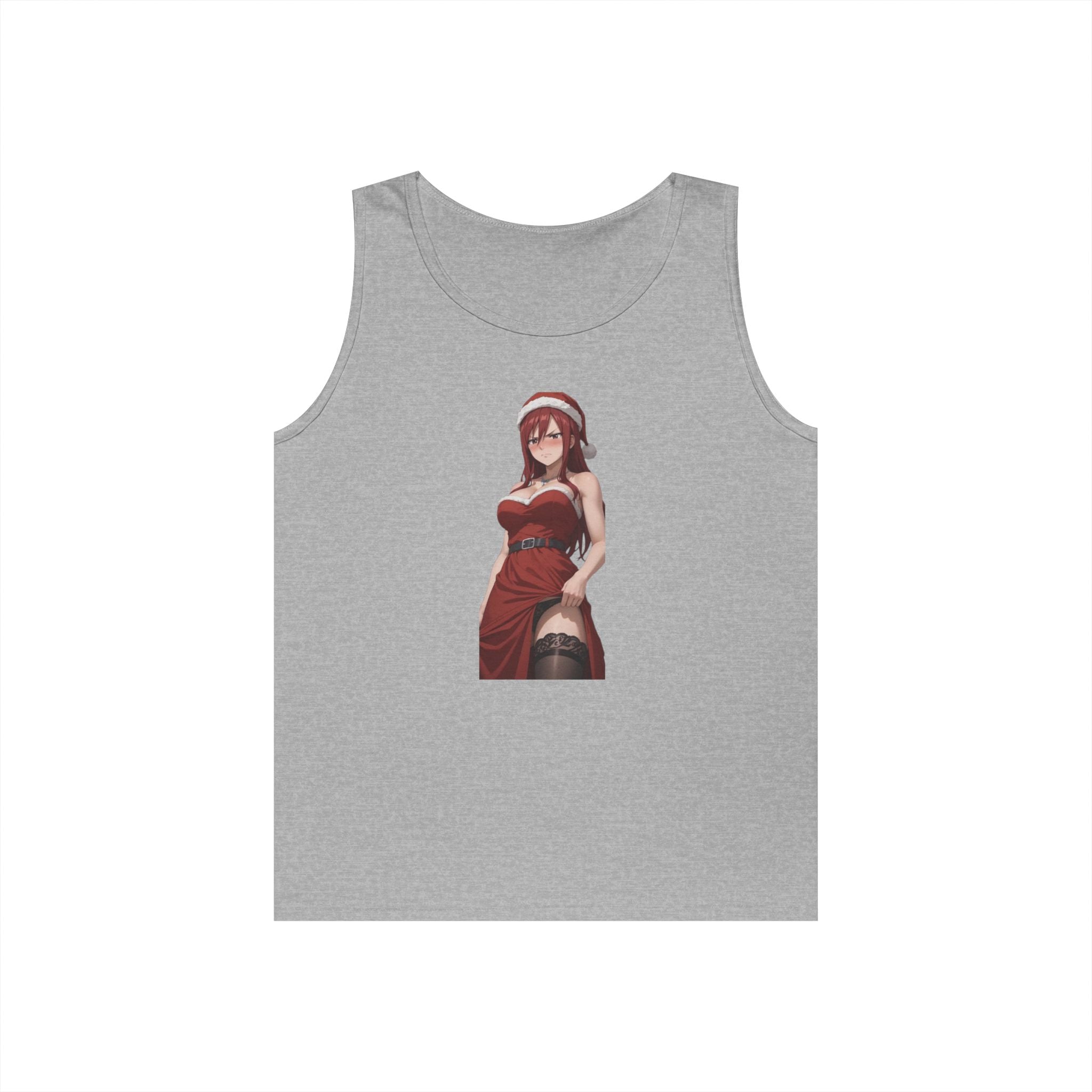 Ezra Scarlet Christmas Themed Angry Anime Heavy Cotton Tank Top