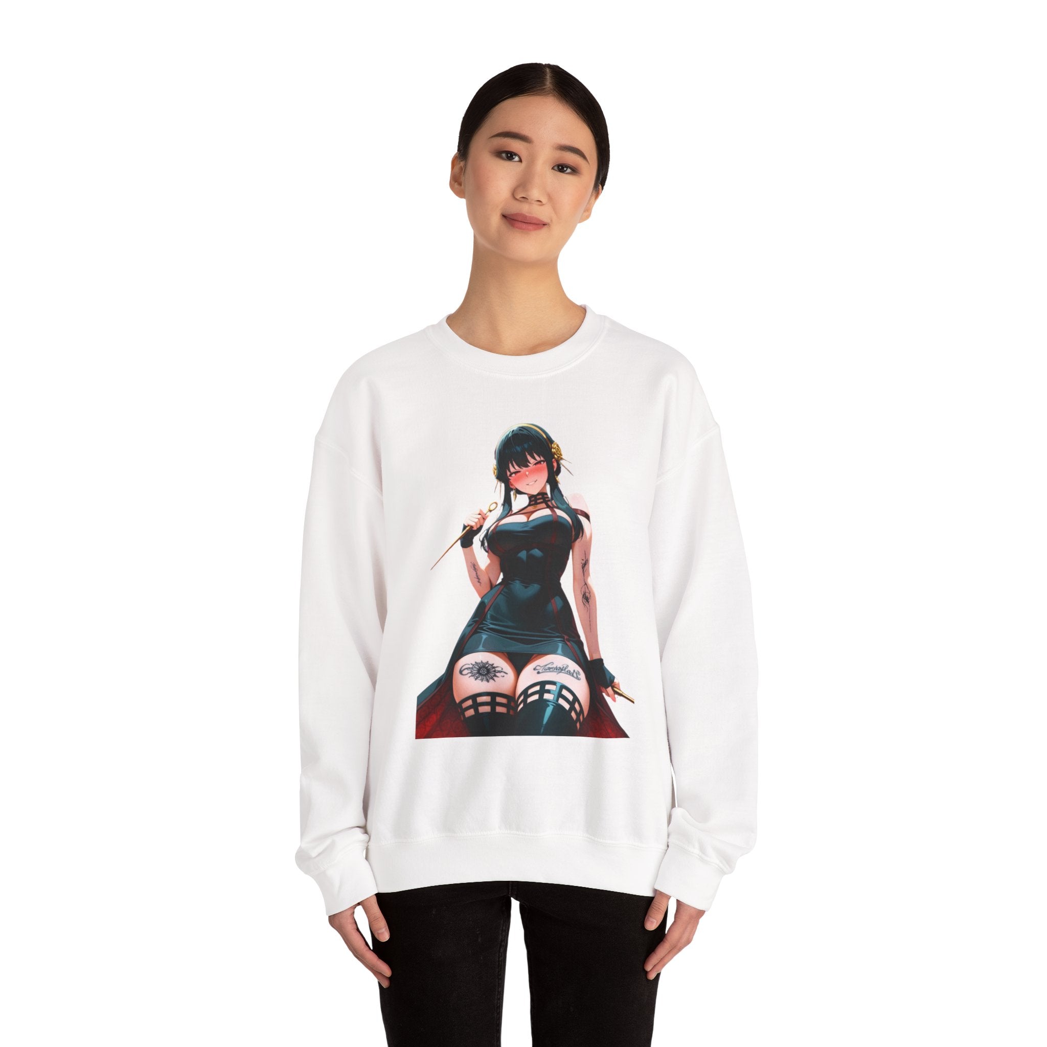 Yor Forger Assassin Gothic Tattooed Unisex Heavy Blend™ Crewneck Sweatshirt