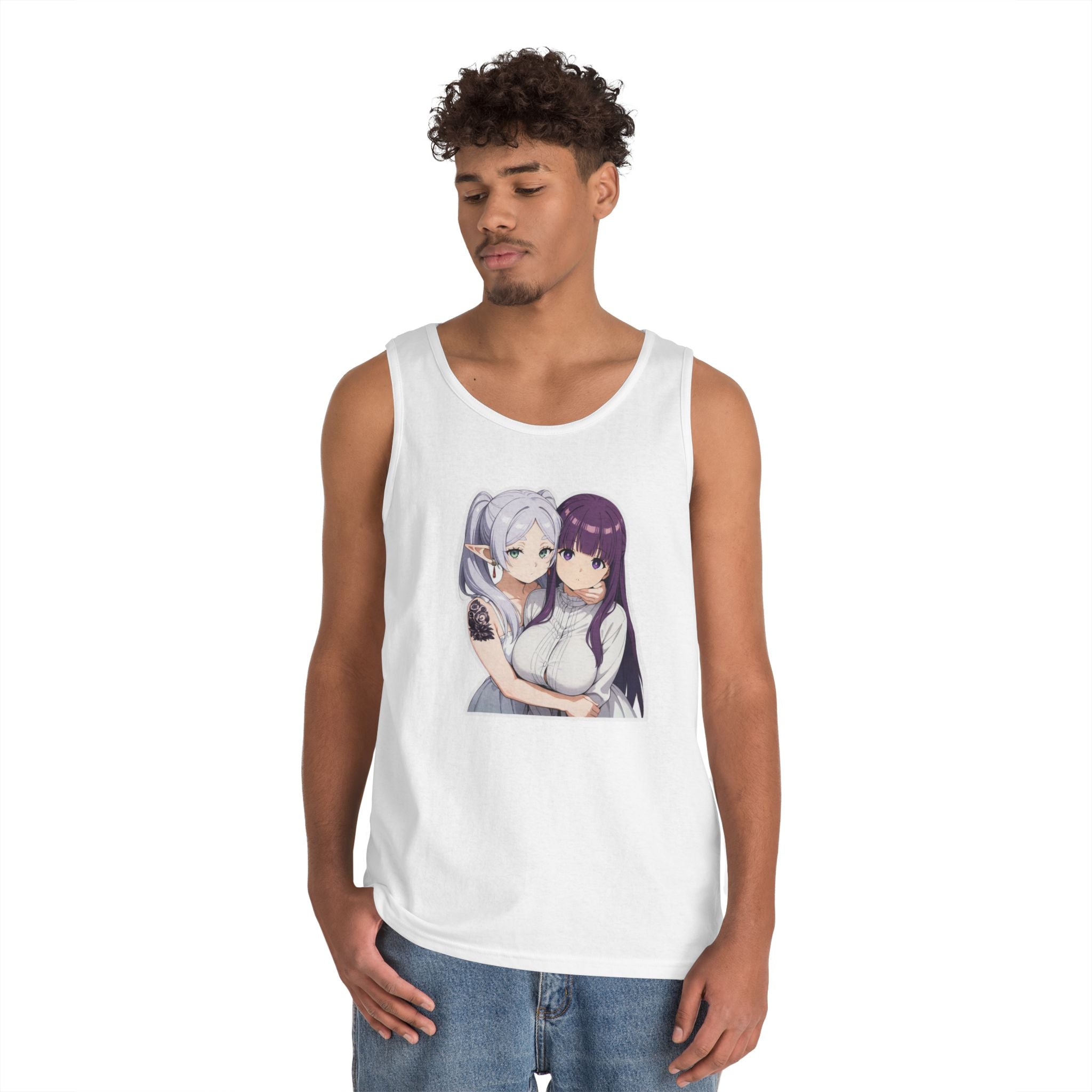 Fern x Frieren Waifu Heavy Cotton Tank Top