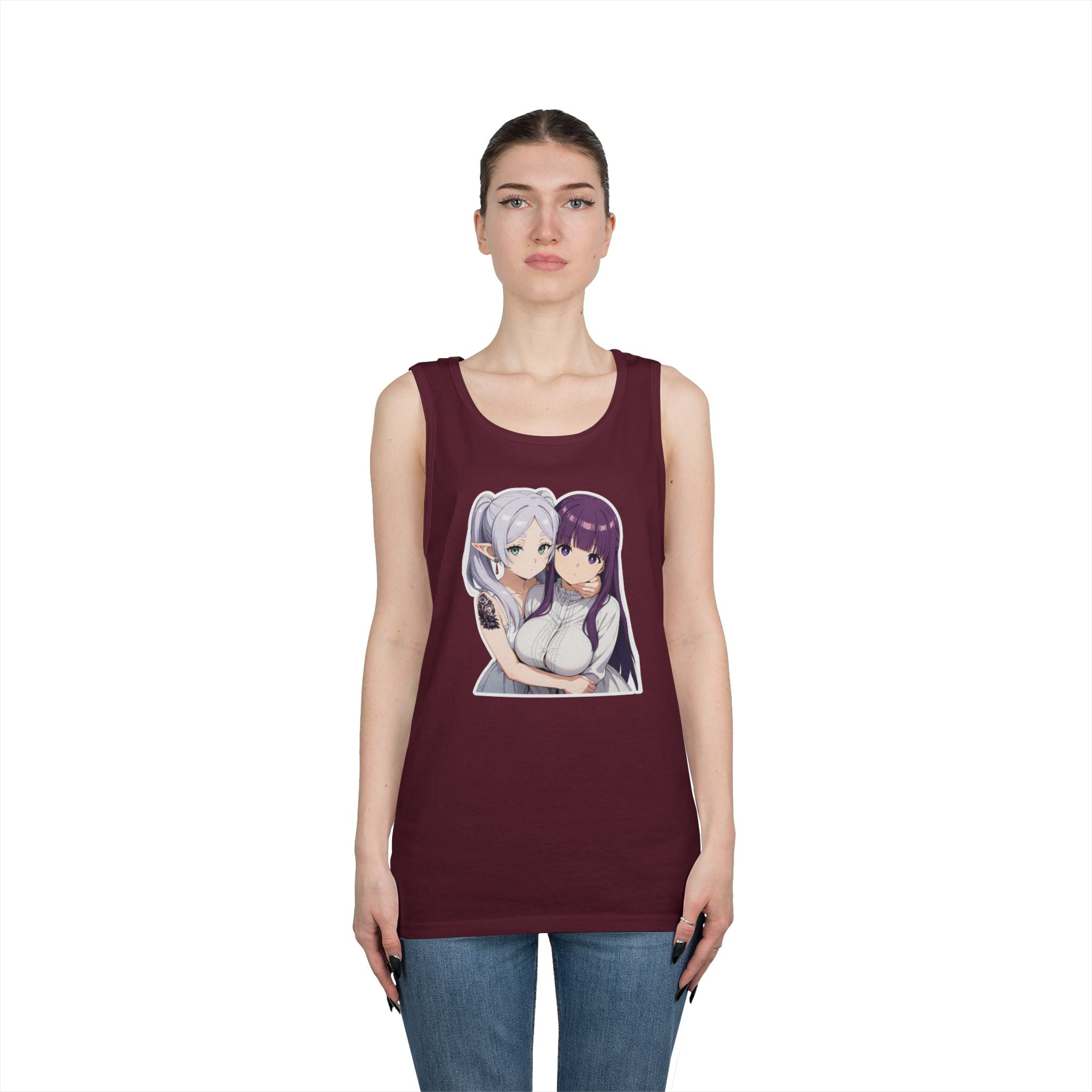 Fern x Frieren Waifu Heavy Cotton Tank Top
