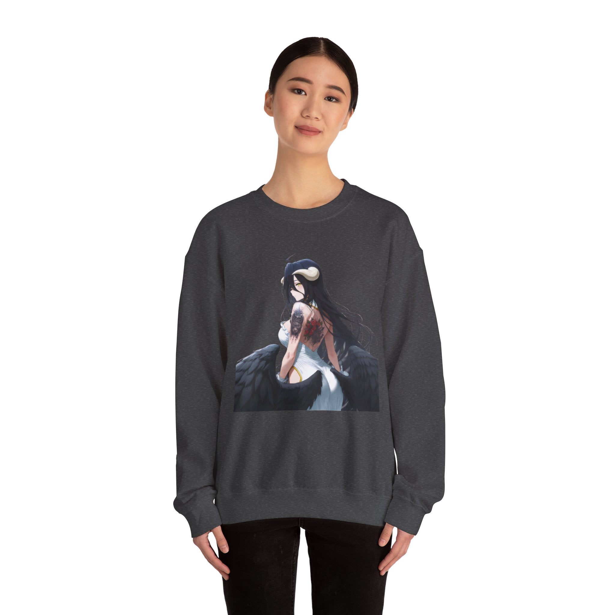 Gothic Albedo Overlord Waifu Unisex Heavy Blend™ Crewneck Sweatshirt