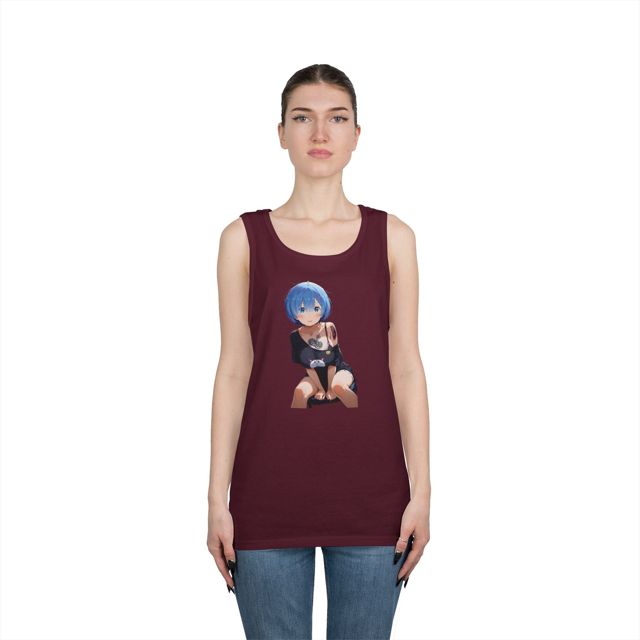 Sexy Rem Tattooed Heavy Cotton Tank Top