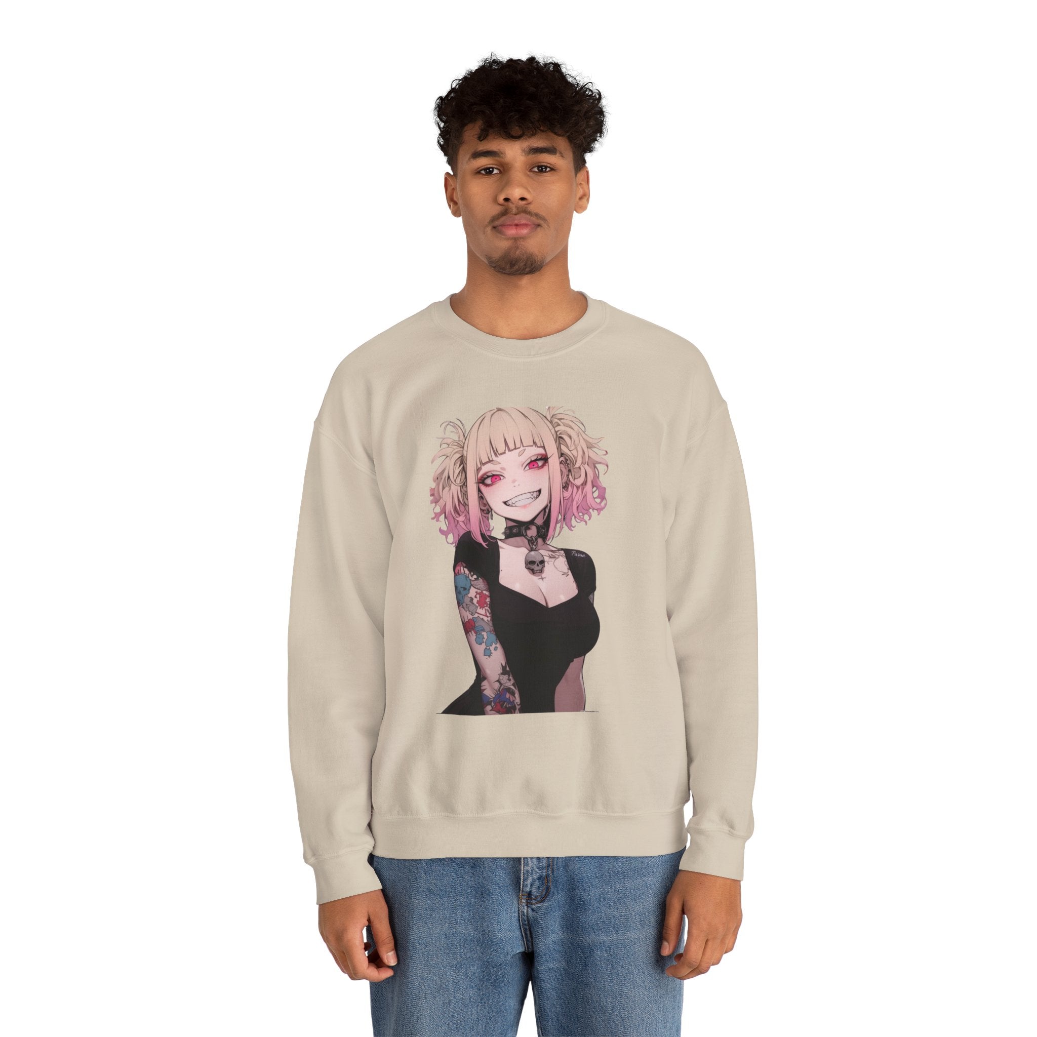 Gothic Himiko Toga Tattooed Crazy Unisex Heavy Blend™ Crewneck Sweatshirt
