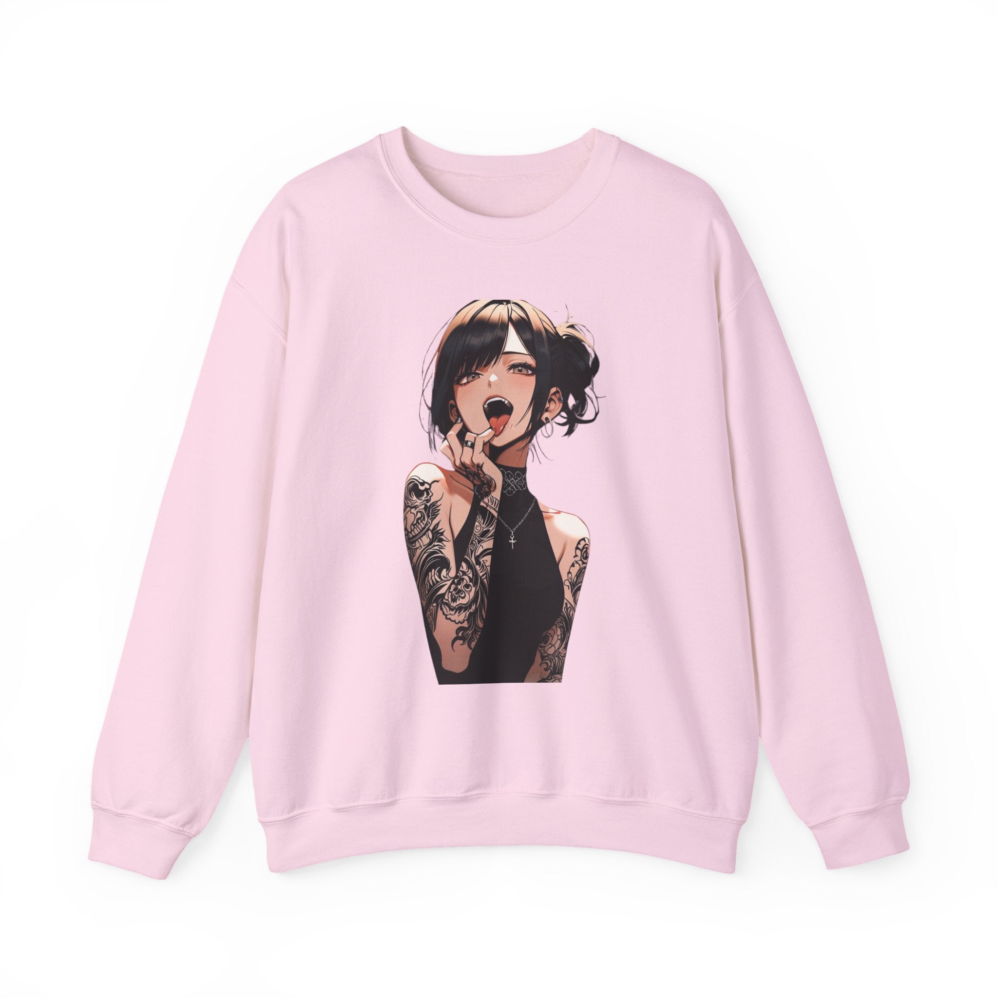 Gothic Himiko Toga Tattooed Ahegao Unisex Heavy Blend™ Crewneck Sweatshirt