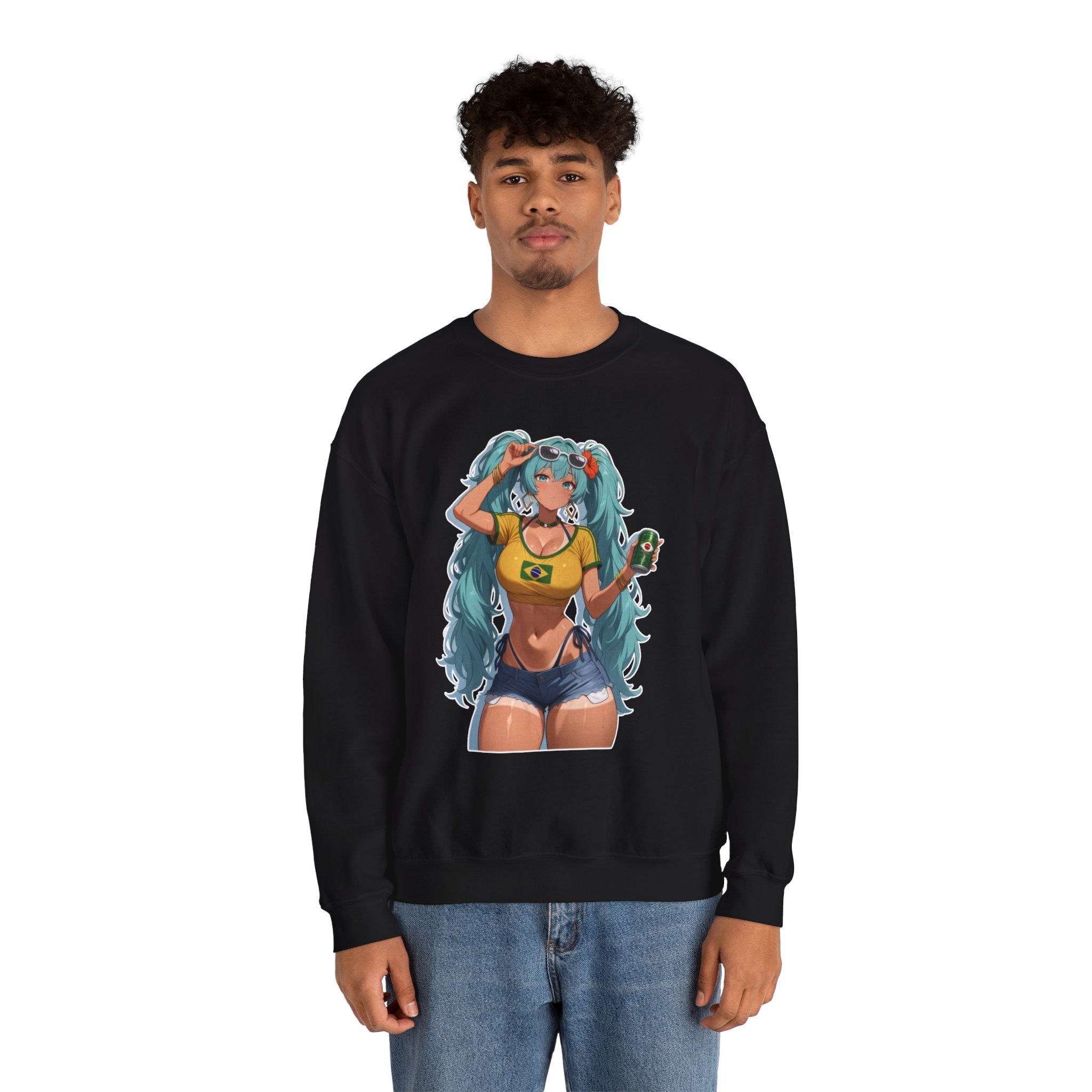 Hatsune Miku Brazil Girl Unisex Heavy Blend™ Crewneck Sweatshirt