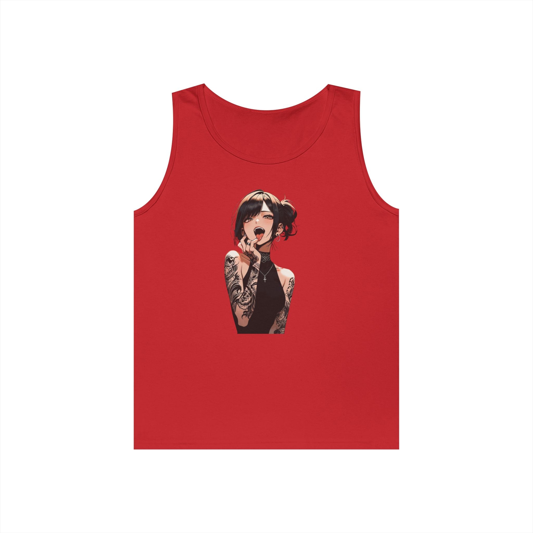 Gothic Himiko Toga Tattooed Ahegao Heavy Cotton Tank Top