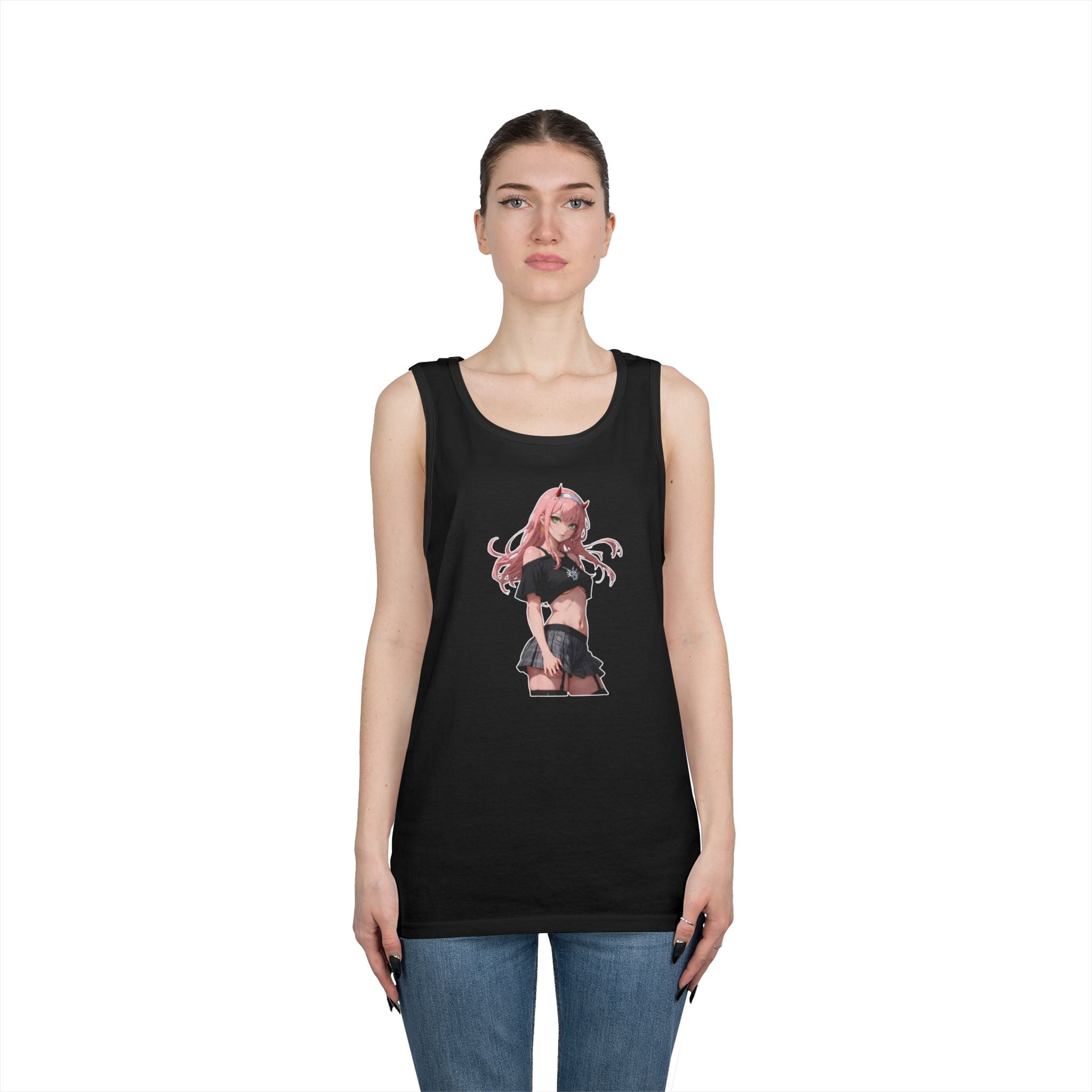 Zero Two Streetwear Style Heavy Cotton Tank Top
