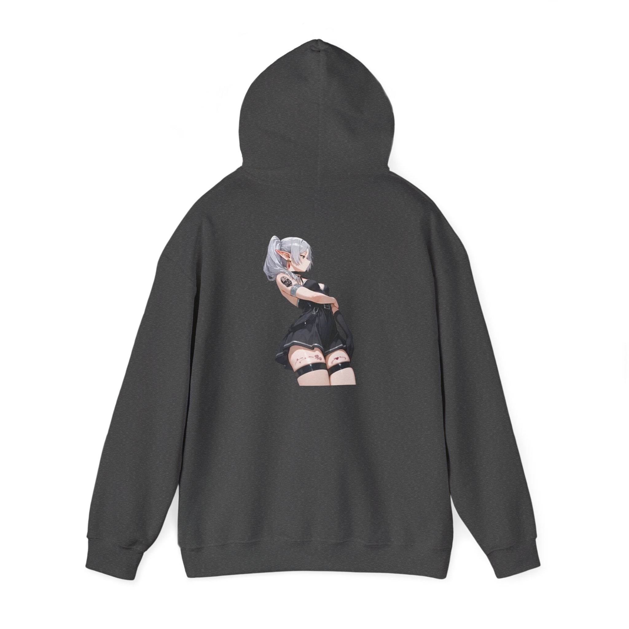 Sexy Frieren Tattooed Black Outfit Unisex Heavy Blend™ Hooded Sweatshirt