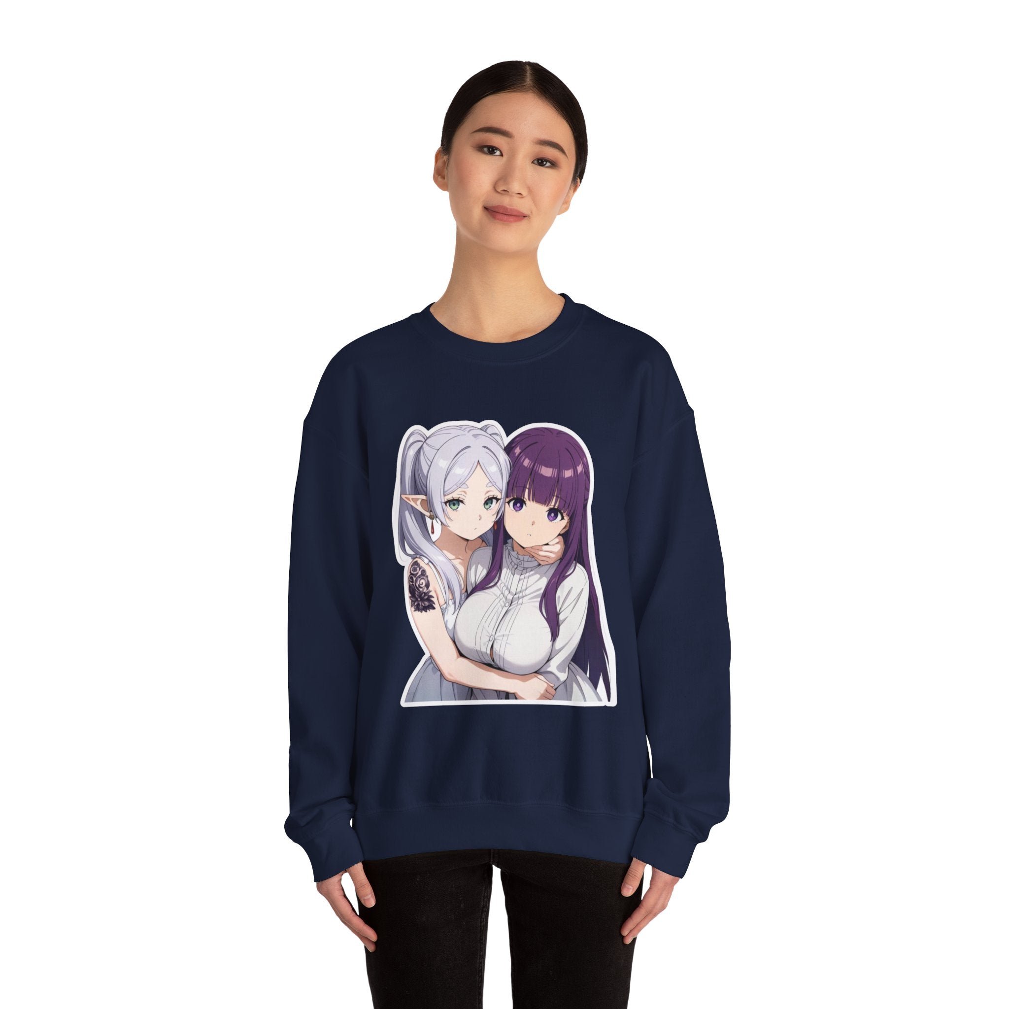 Fern x Frieren Waifu Unisex Heavy Blend™ Crewneck Sweatshirt