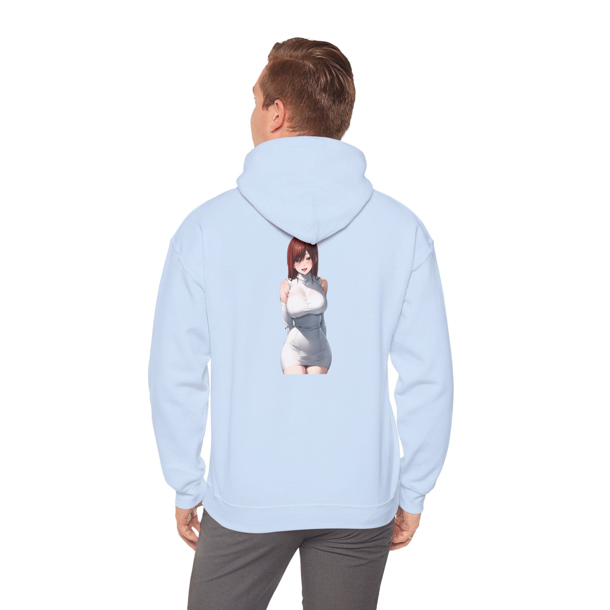 Ezra Scarlet Charming White Dress Anime Unisex Heavy Blend™ Hooded Sweatshirt