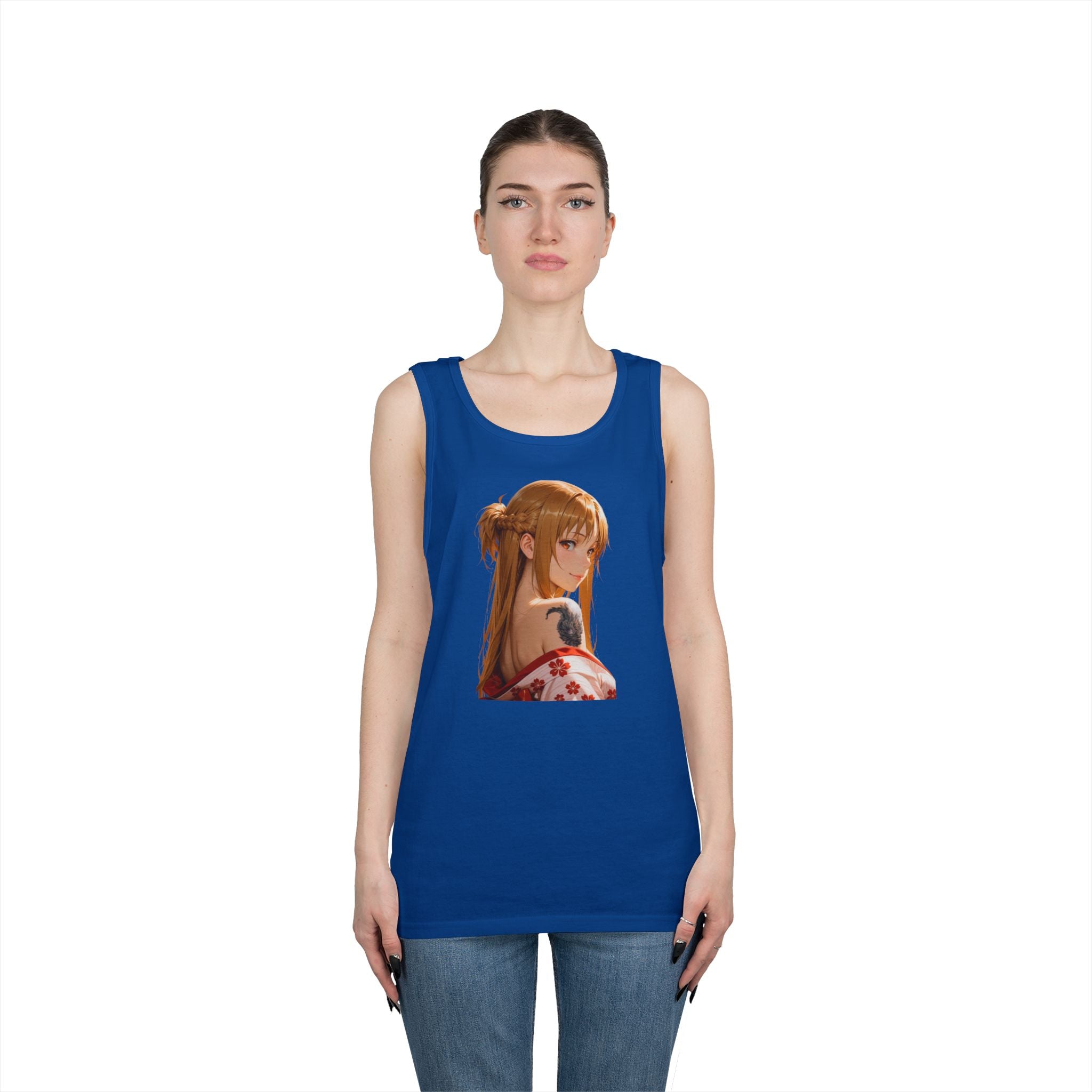 Asuna Kimono Tattoo Heavy Cotton Tank Top