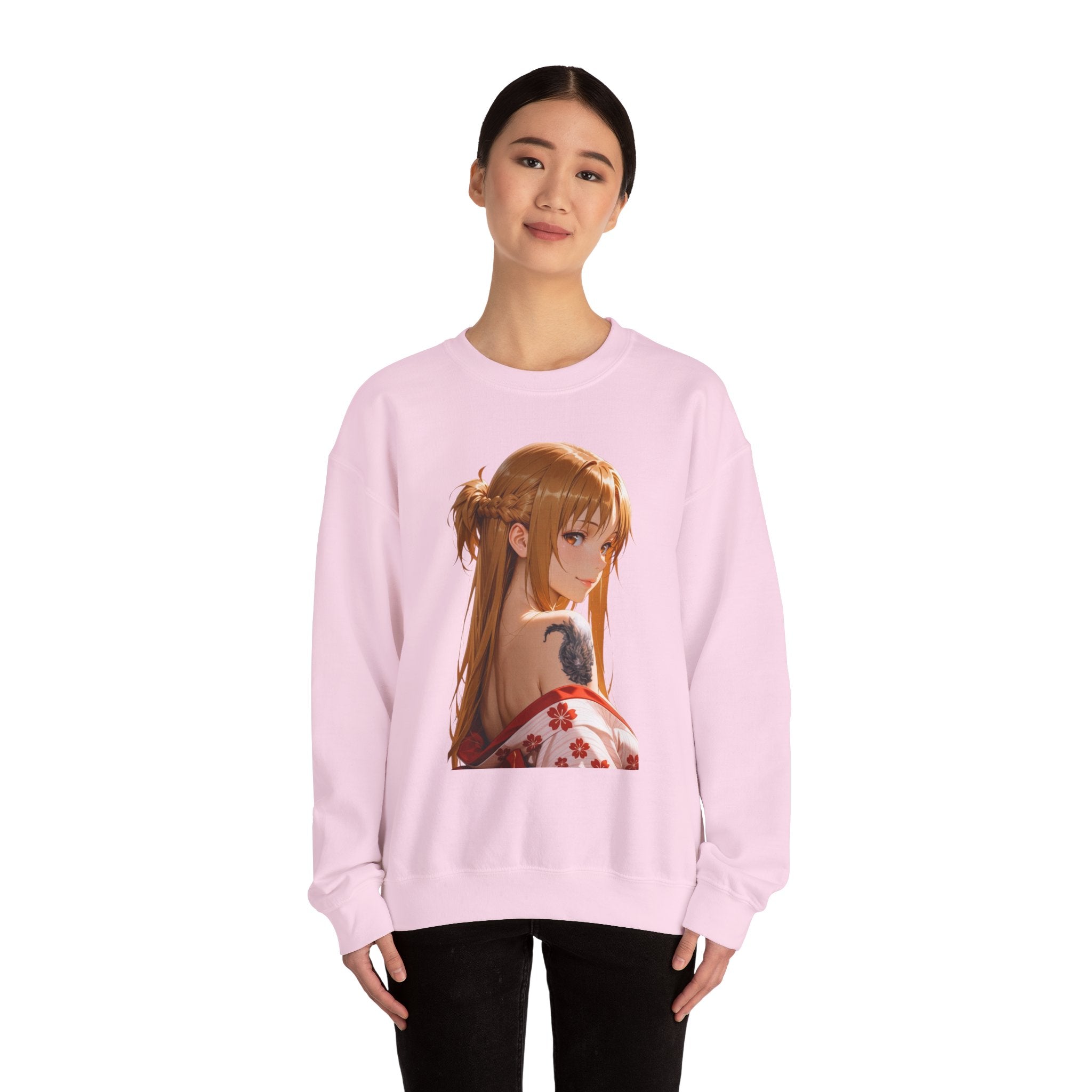 Asuna Kimono Tattoo Unisex Heavy Blend™ Crewneck Sweatshirt