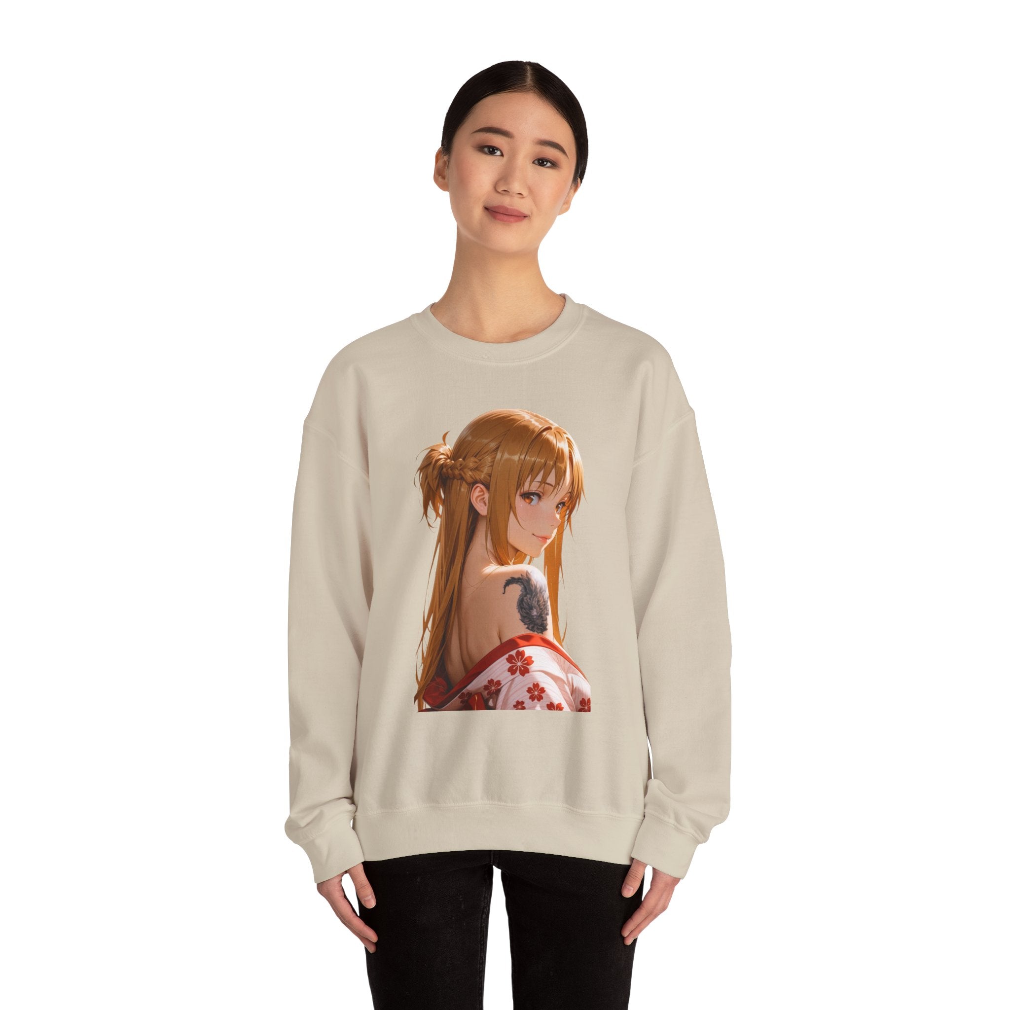 Asuna Kimono Tattoo Unisex Heavy Blend™ Crewneck Sweatshirt