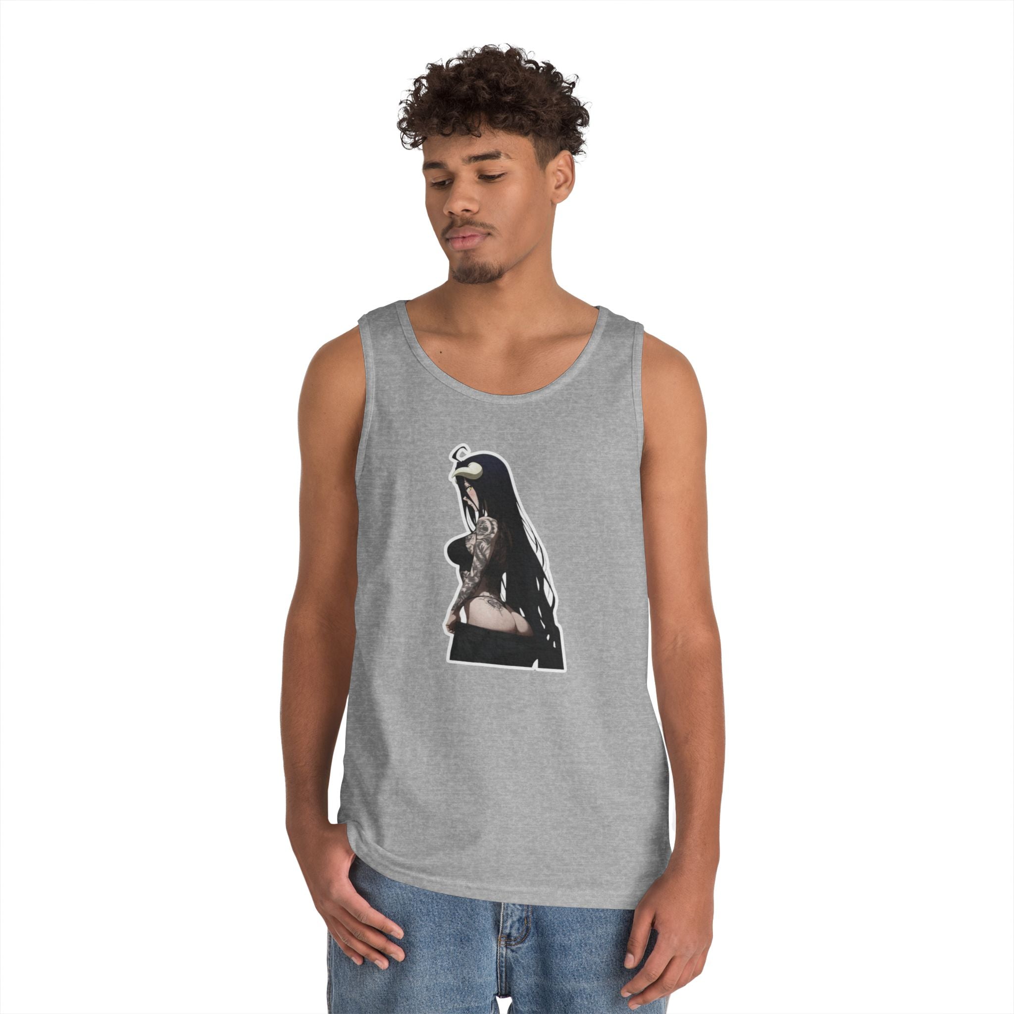 Albedo From Overlord Gothic Tattooed Heavy Cotton Tank Top