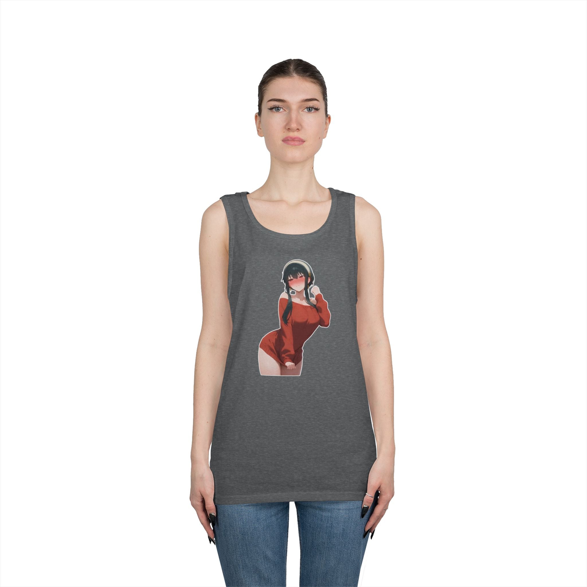 Yor Forger Blushing Waifu Heavy Cotton Tank Top