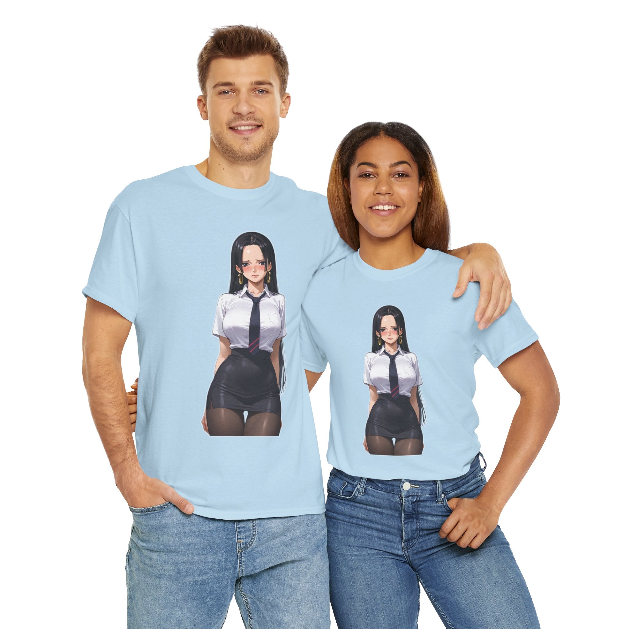 Nico Robin Office Lady Blushing Unisex Heavy Cotton Tee