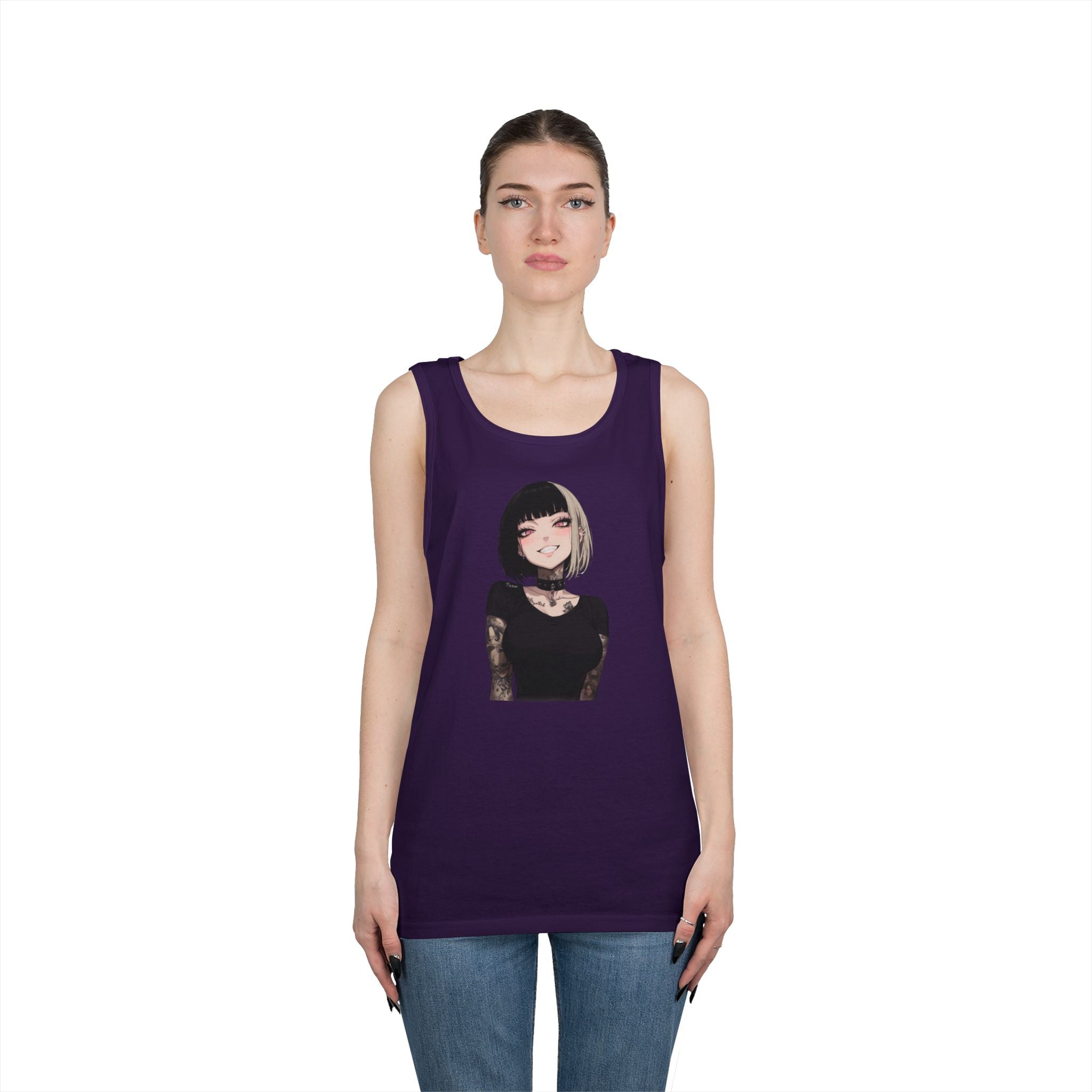 Himiko Toga Gothic Tattooed Style Heavy Cotton Tank Top