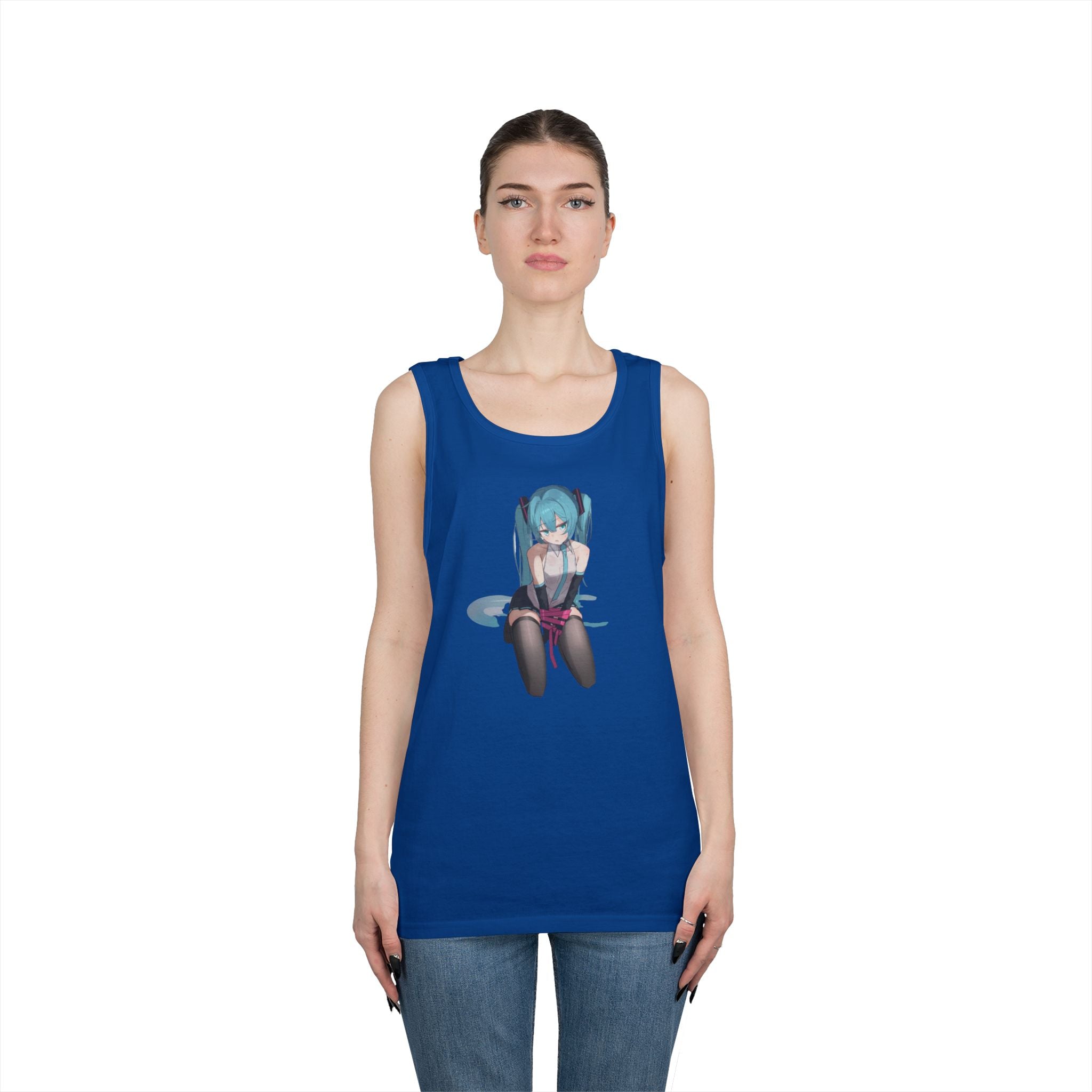 Hatsune Miku Bound Cute Anime Heavy Cotton Tank Top