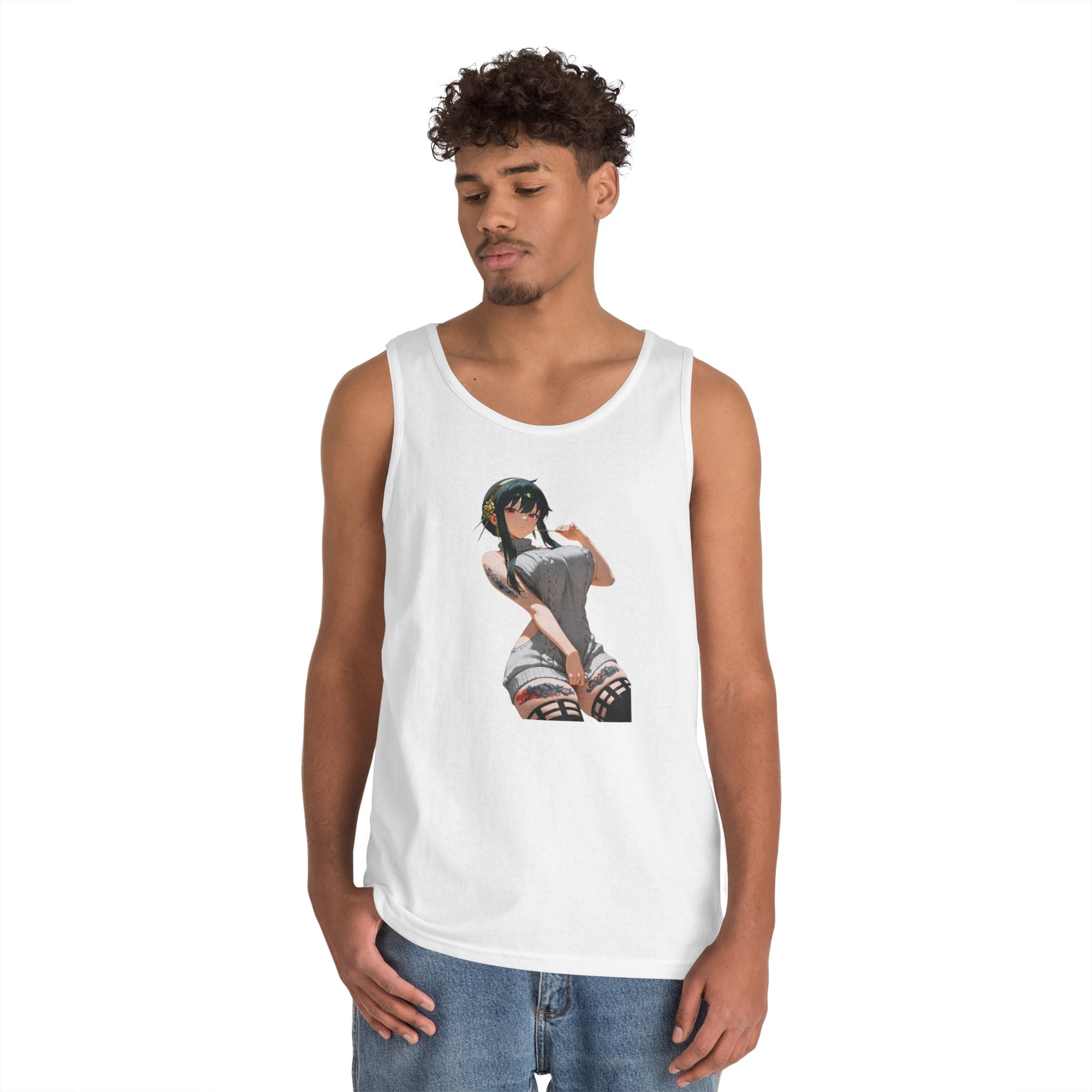 Yor Forger Sexy Tattooed Anime Heavy Cotton Tank Top