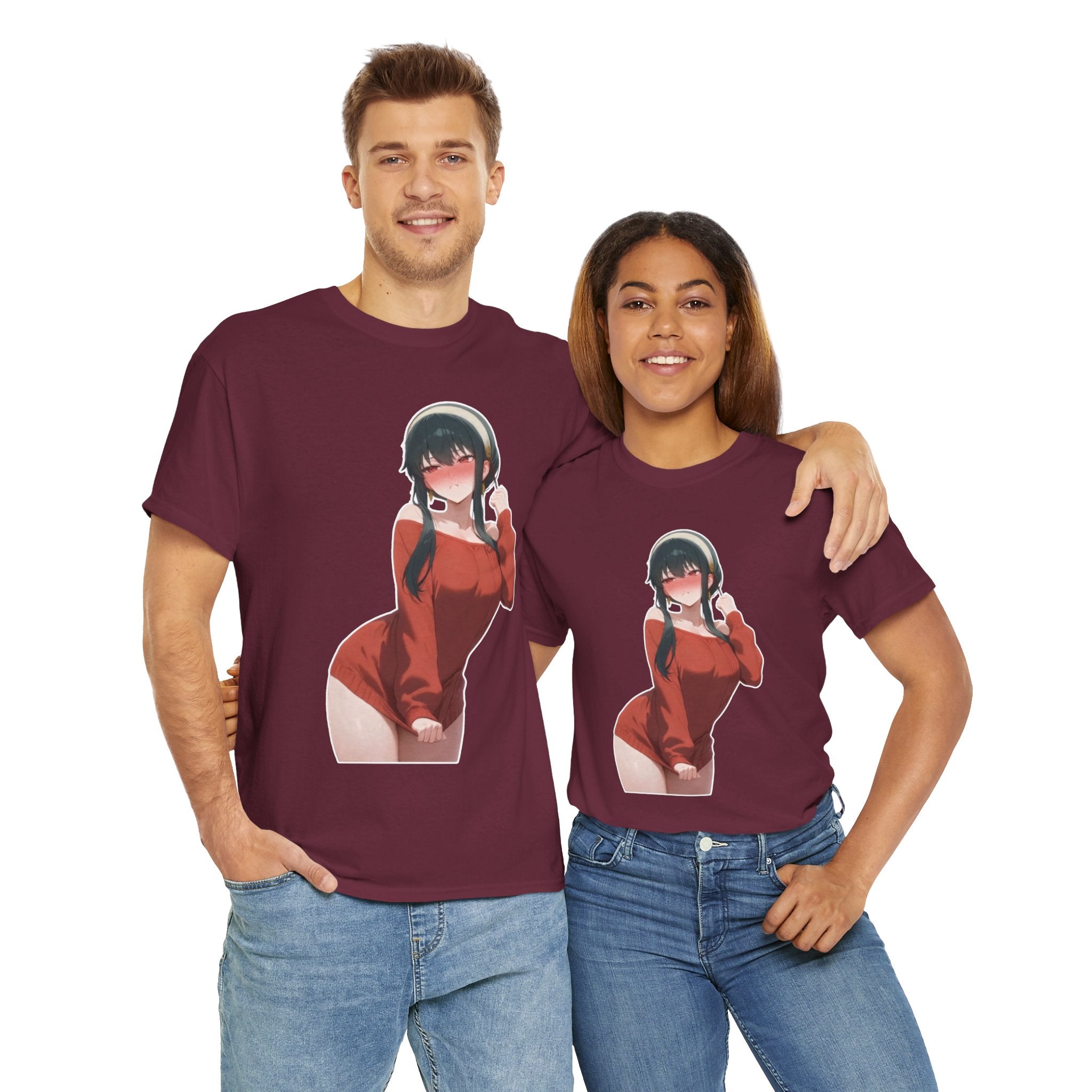 Yor Forger Blushing Waifu Unisex Heavy Cotton Tee