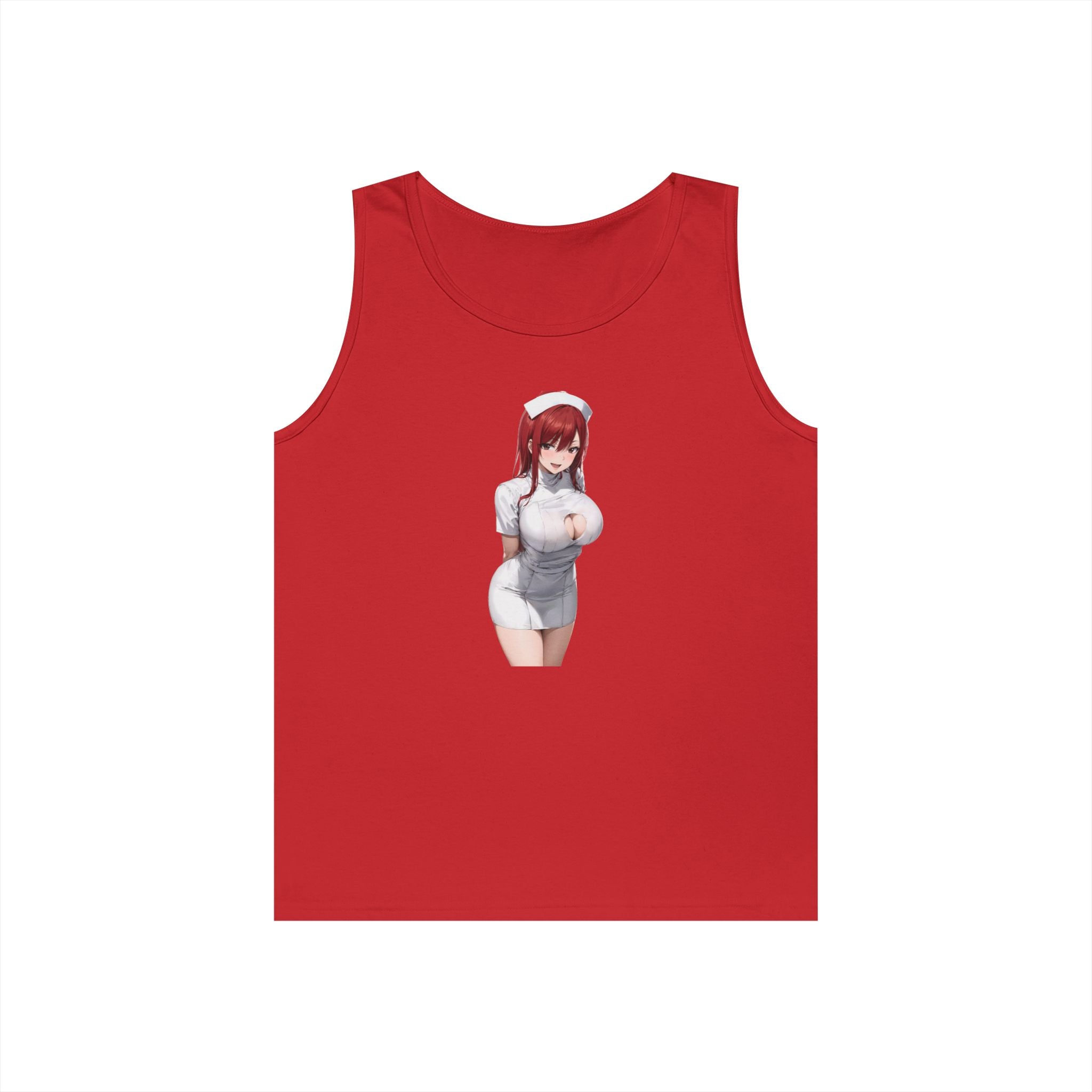 Ezra Scarlet Nurse Uniform Anime Heavy Cotton Tank Top