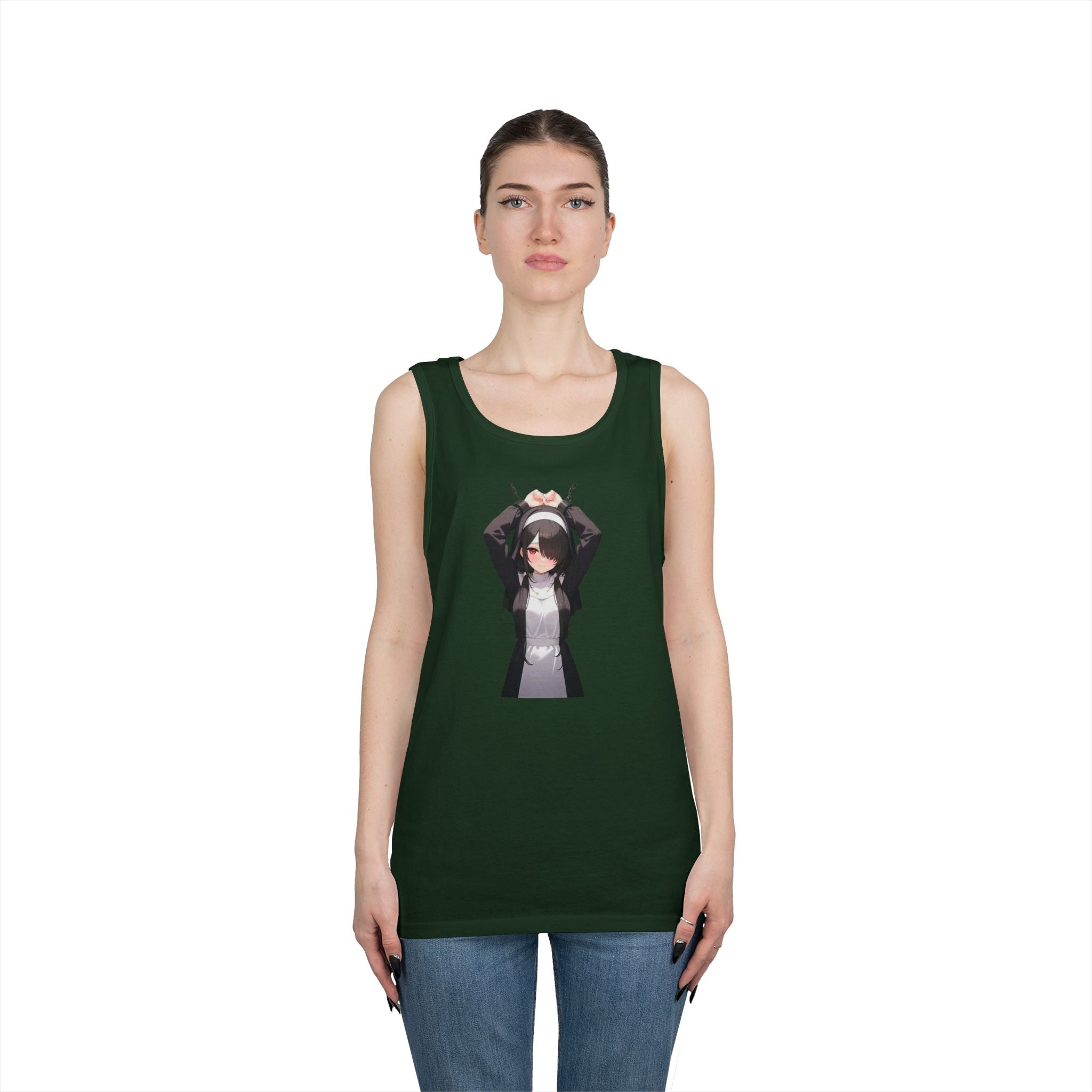 Tokisaki Kurum Nun Gothic Anime Heavy Cotton Tank Top