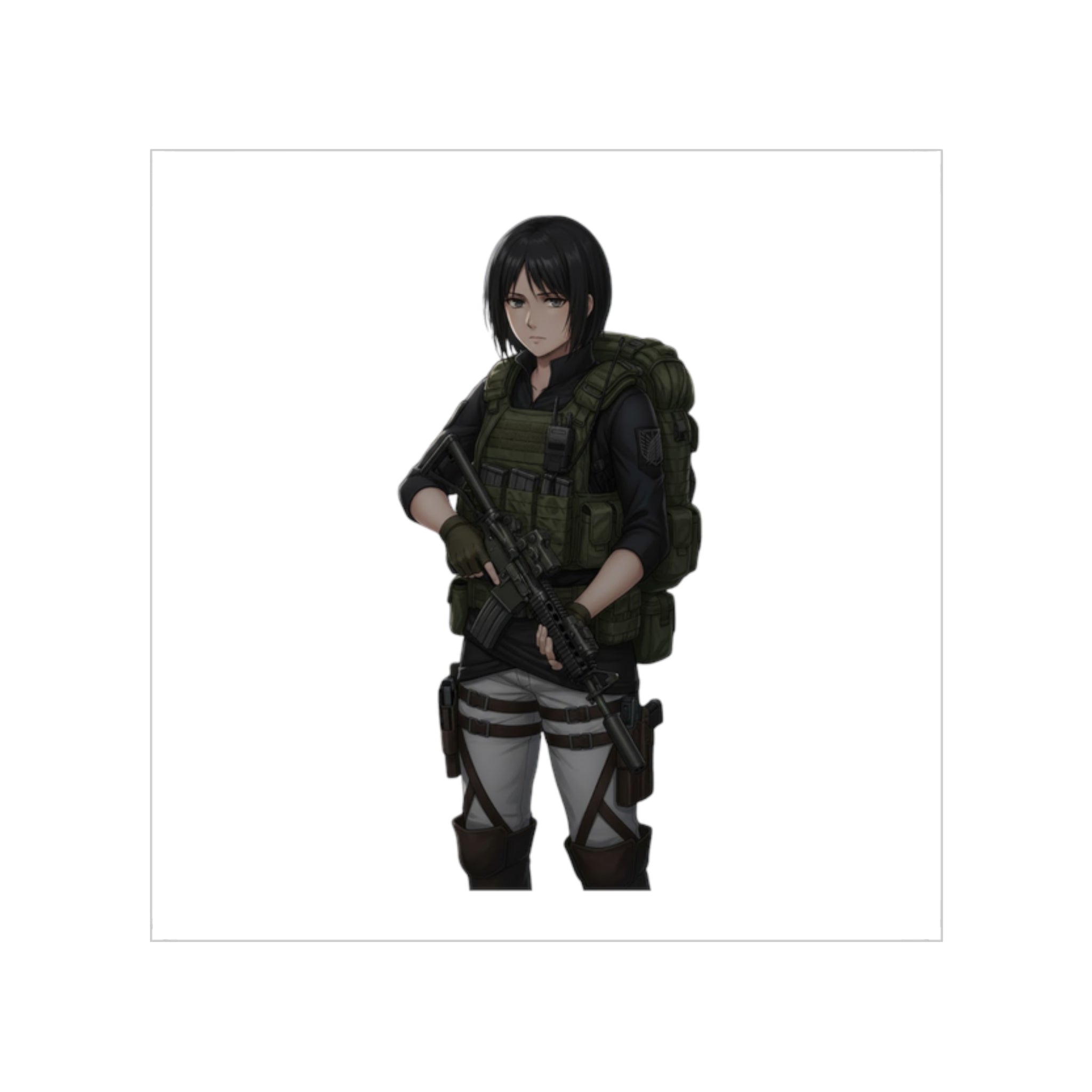 Mikasa Tactical Waifu Sticker