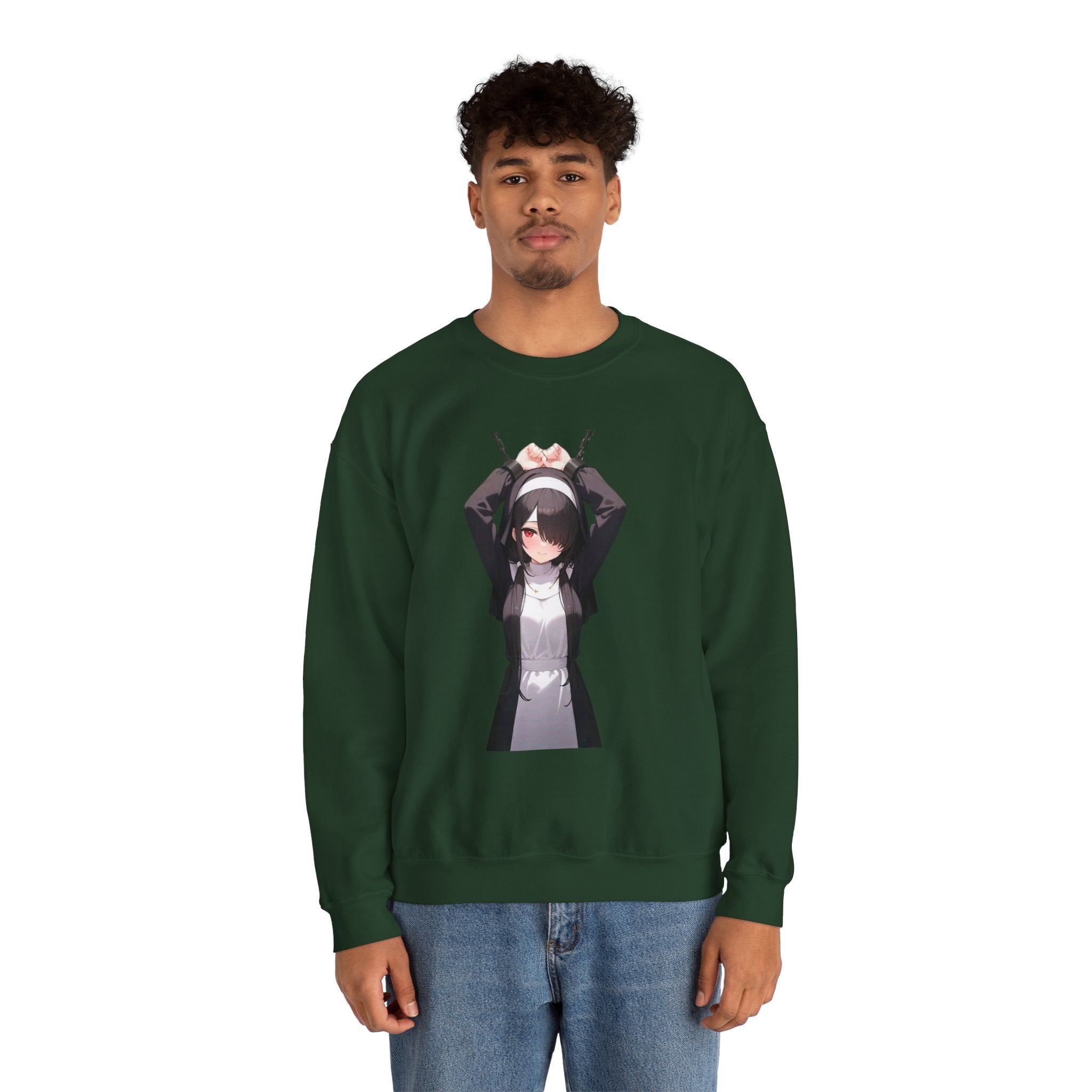 Tokisaki Kurum Nun Gothic Unisex Heavy Blend™ Crewneck Sweatshirt