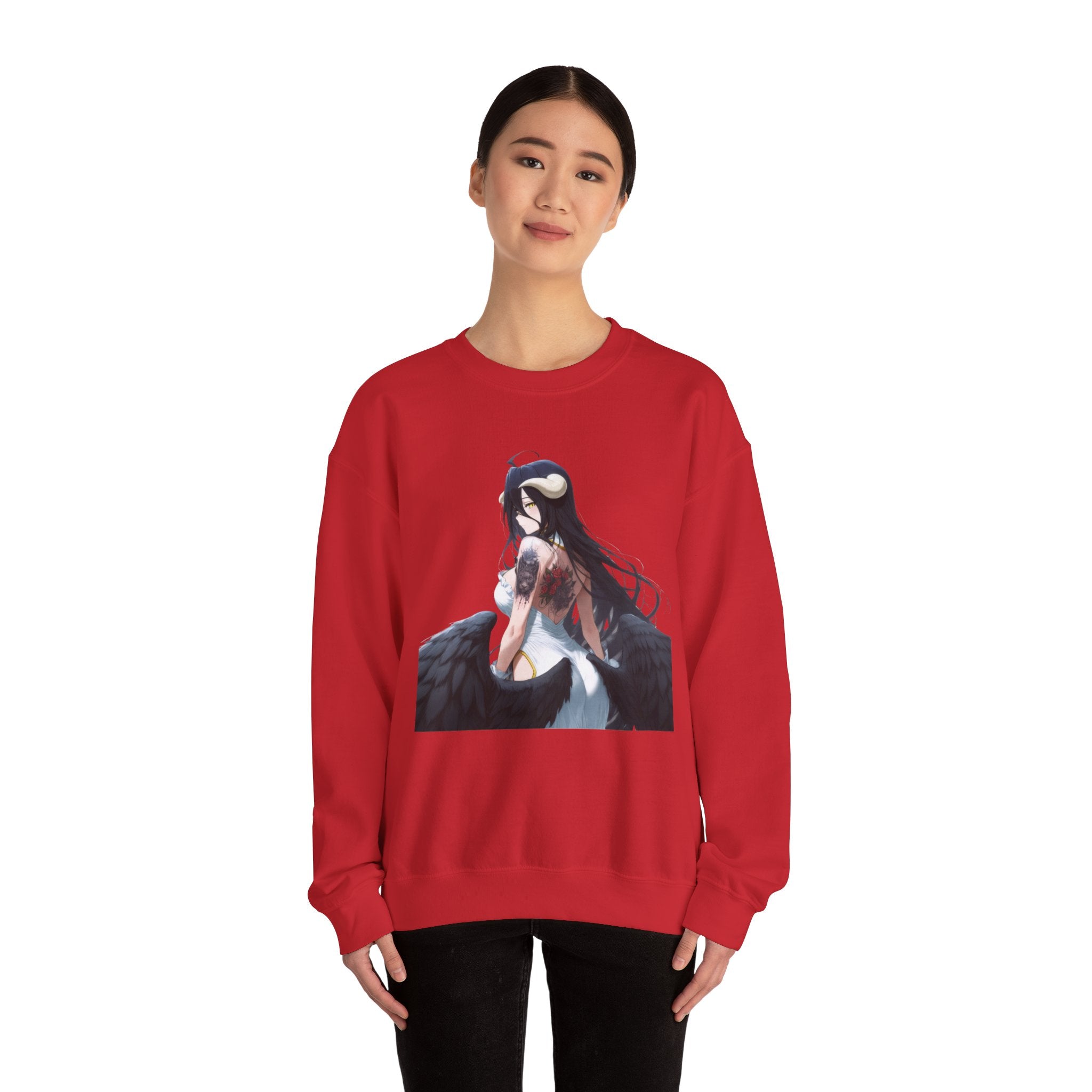 Gothic Albedo Overlord Waifu Unisex Heavy Blend™ Crewneck Sweatshirt
